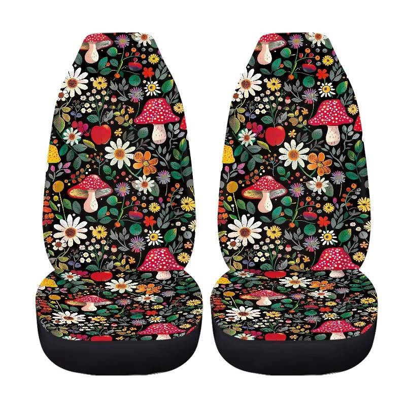 Xoenoiee Universal-Sitzschoner mit Gänseblümchen-Motiv, mit Polyester-Stoff, Autositzbezug mit festem Haken, geeignet für kleine Autos, LKWs und Lieferwagen von Xoenoiee