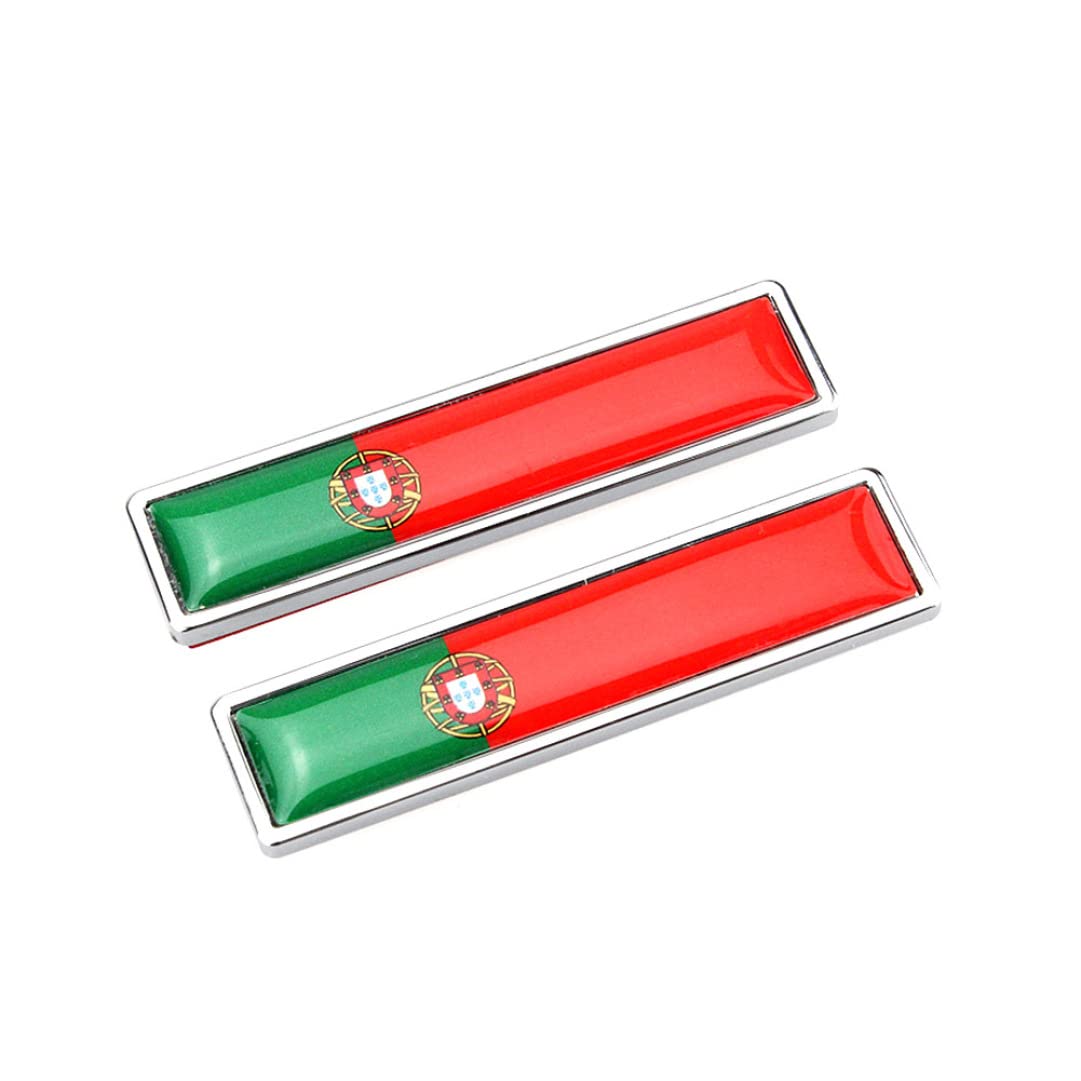 Nationalflaggenauto Aufkleber Kleber Portugal Flag Auto Emblem Aufkleber Portugiesische Flaggenauto -Aufkleber 2pcs von Xoeryoy