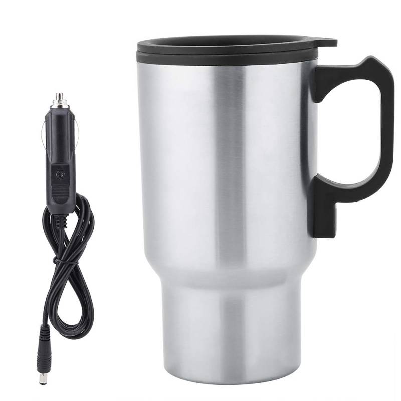 Xolsurg 12 V 450 ml Edelstahl-Reisebecher, Elektroauto, Heizung, Kaffee, Milch, Wärmflasche für Outdoor-Aktivitäten von Xolsurg