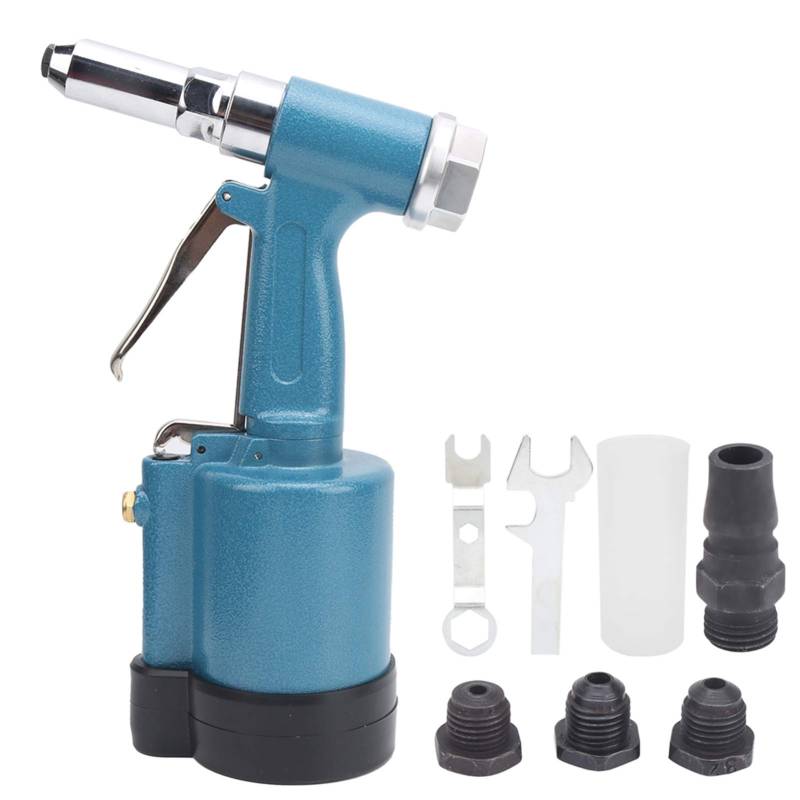 Xolsurg Air Rivet Pistrial Industrial Grade 3 Kiefer Pneumatic Riveter Aviation Aluminiumhydraulikstruktur Blau für den professionellen Gebrauch (Japanischer Stil) von Xolsurg