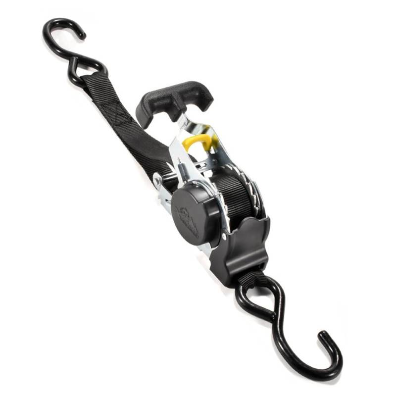 Xolsurg Retractable Auto Ratchet -Gürtel Automatische Bündelband Mühelosen Rückspulen für Auto -Motorräder Bequemlichkeit (Weißer Zink T-Griff) von Xolsurg