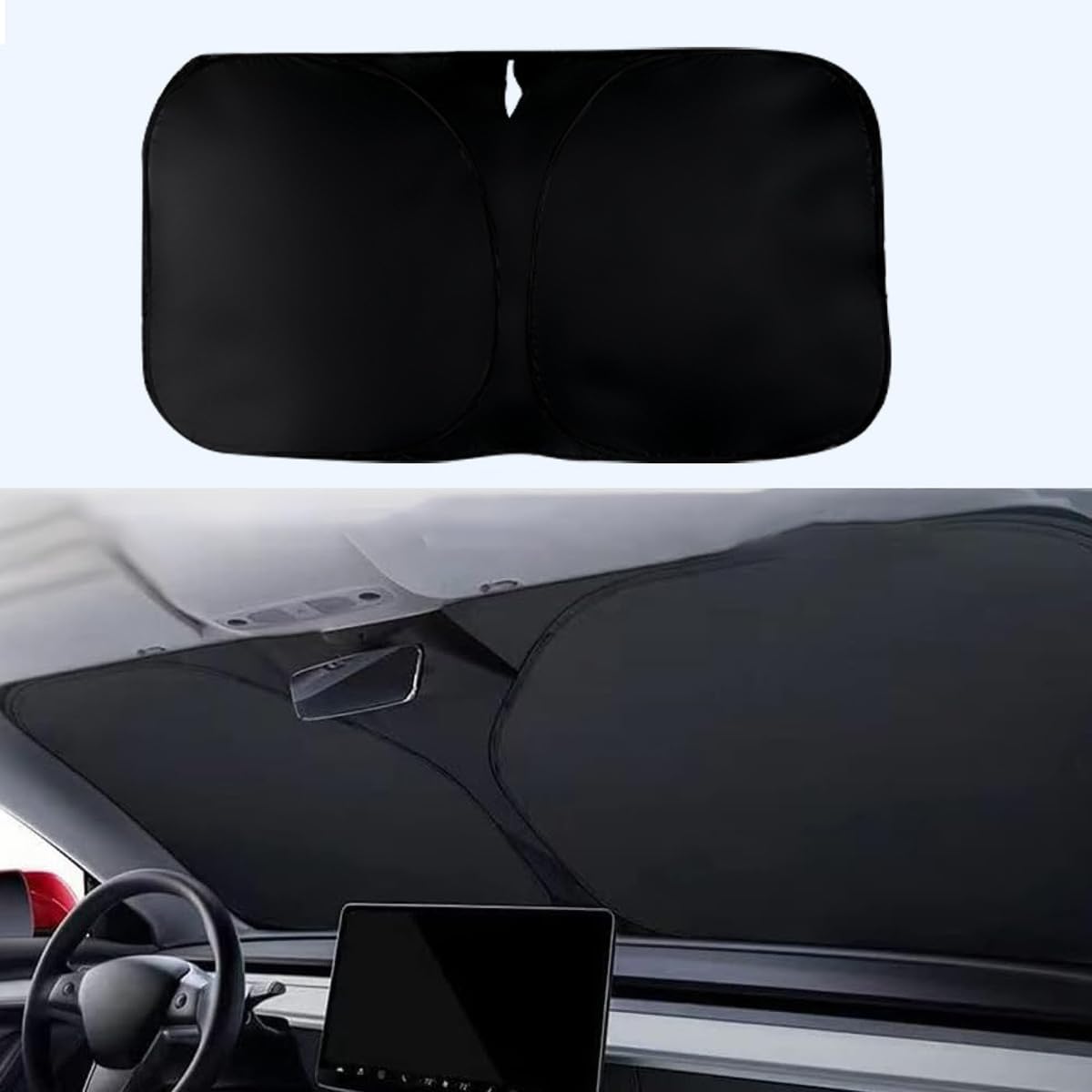 Sonnenschutz Auto Frontscheibe für Nissan New th TEANA 2013-2018, Frontscheibenabdeckung Faltbare Windschutzscheibe Sonnenblende UV Schutz,A-Black von Xpccbhd