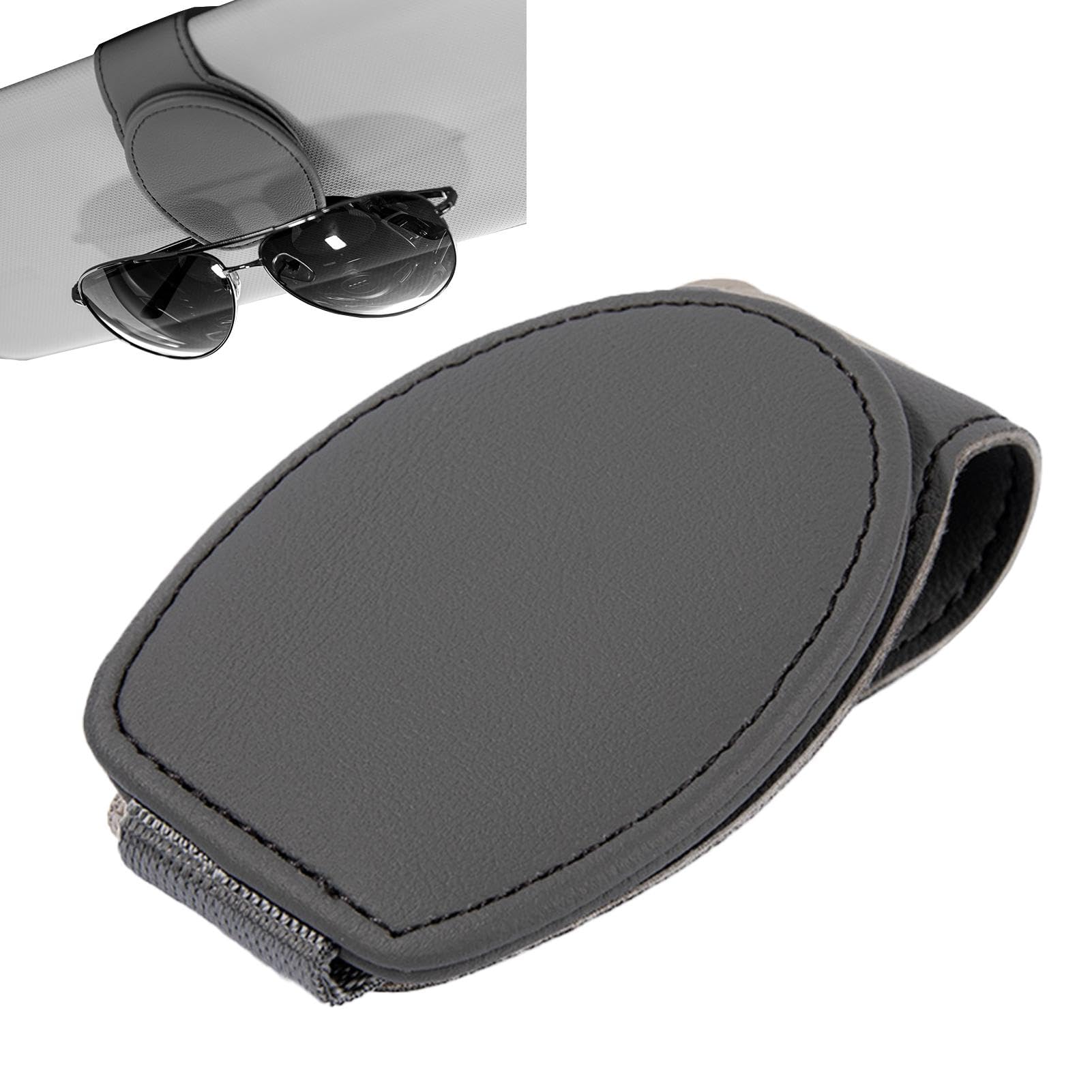 Xtauaguh Brillenhalter für Auto-Sonnenblende, Leder-Brillenhalter fürs Auto - Magnetischer Sonnenbrillenhalter aus Leder | Magnetische Leder-Brillenaufhänger-Clips, Sonnenbrillenhalter, magnetische von Xtauaguh