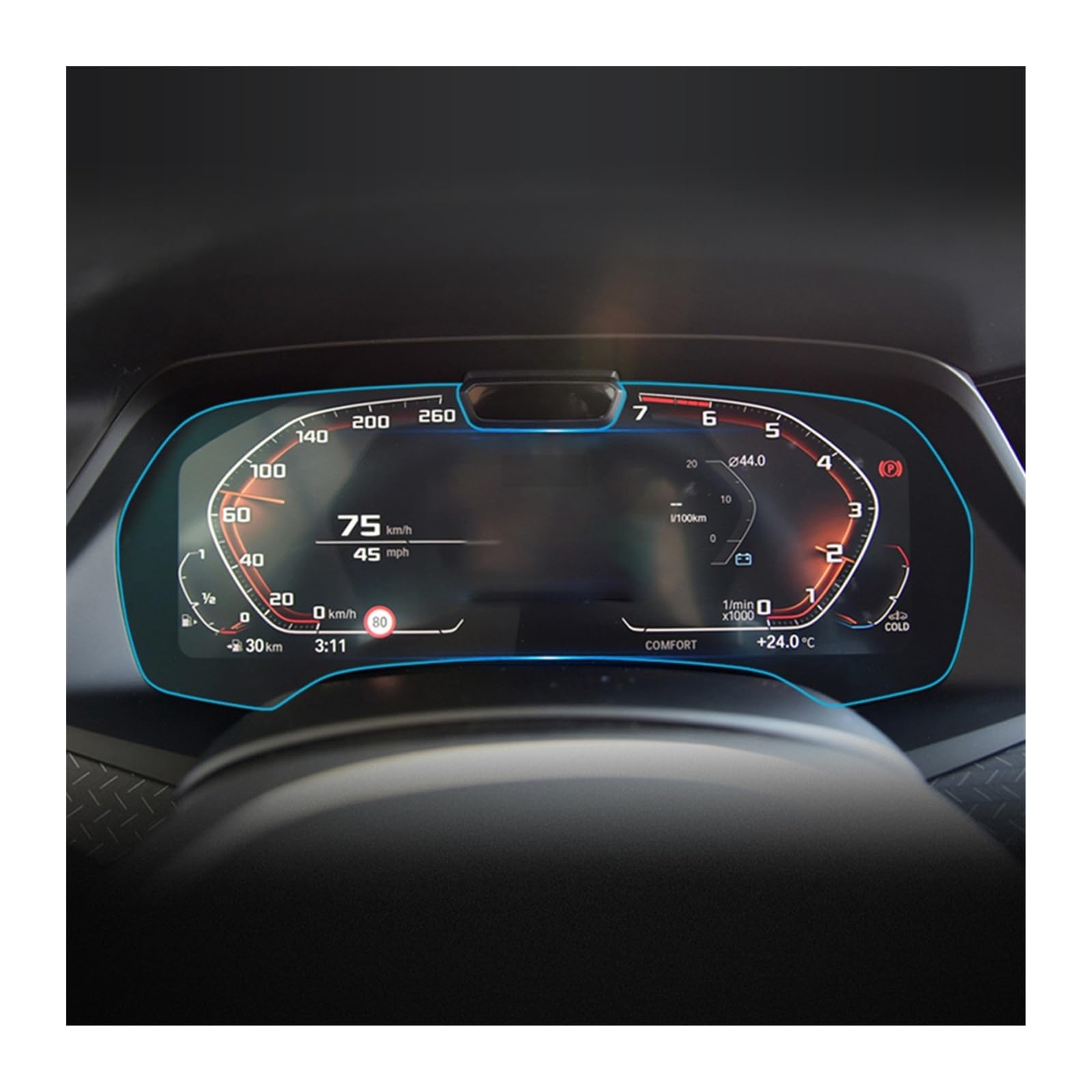 Auto Displayschutz Folie 12,3 Zoll Für 2019 2020 2021 2022 Jahr Für X7 Dashboard-Navigationsmembran Auto-GPS-Display Bildschirmschutzfolie Aus Gehärtetem Glas Navigation Schutzfolie(Anti-Blue-ray2) von XuYingBhd