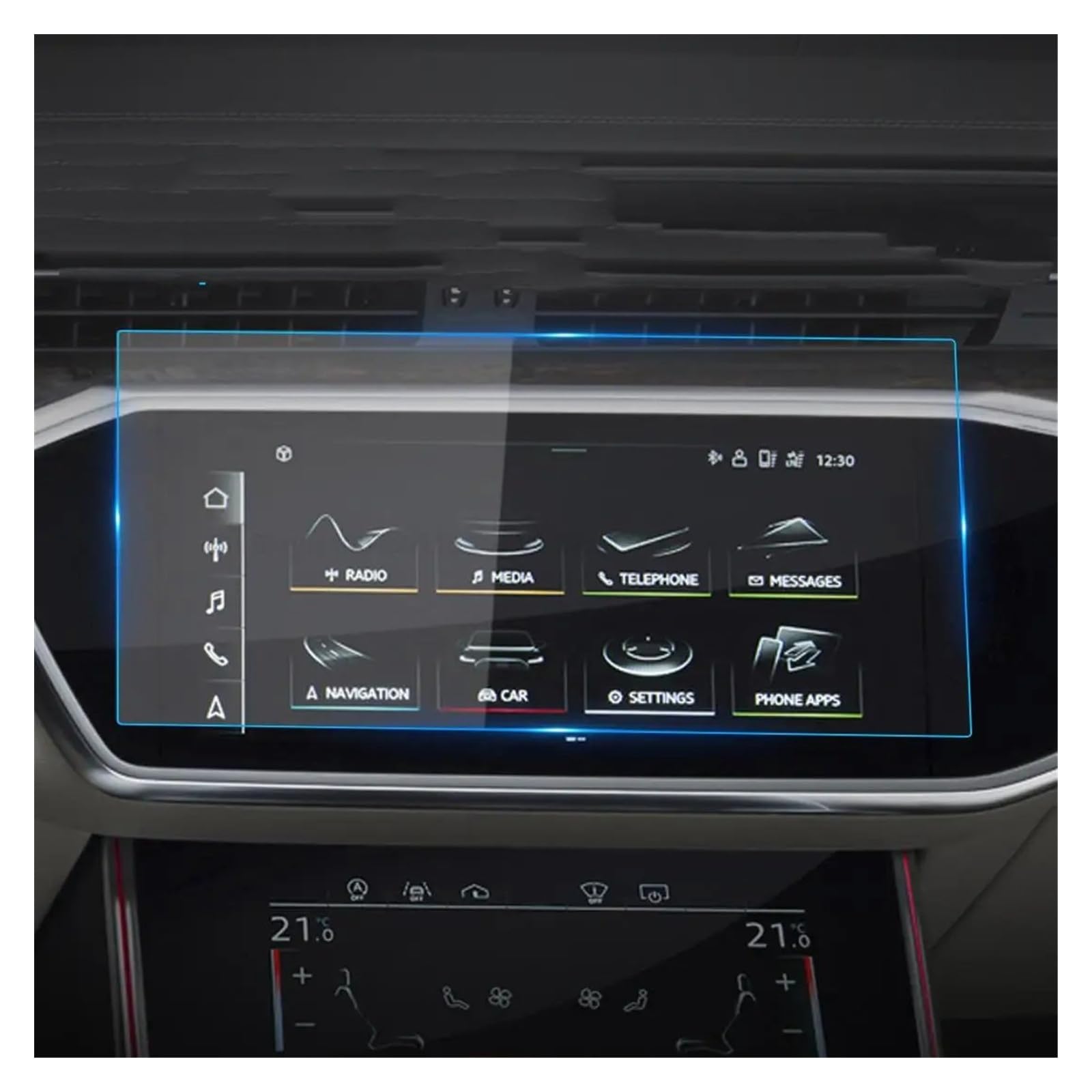 Auto Displayschutz Folie Für A6 Für C8 Für 4K Für A7 Für 4K8 2019 2020 2021 Autonavigation Kratzfester Displayschutz Aus Gehärtetem Glas Navigation Schutzfolie von XuYingBhd