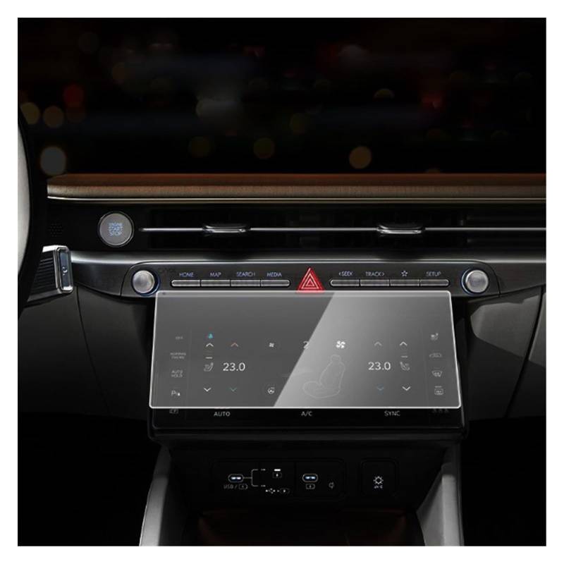 Auto Displayschutz Folie Für Hyundai Für Grandeur 2023 2024 PET Displayschutzfolie Autoradio GPS-Navigation Klimaanlage Innenausstattung Navigation Schutzfolie(A) von XuYingBhd