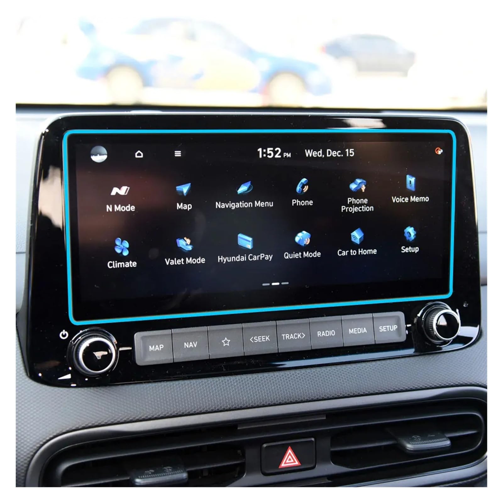 Auto Displayschutz Folie Für Hyundai Für Kona Für SE Für SEL Für N Für Line Für Electric Für SEL 2022 LCD-Bildschirmfolie Auto-GPS-Navigationsschutzfolie Navigation Schutzfolie(10.25 inch) von XuYingBhd