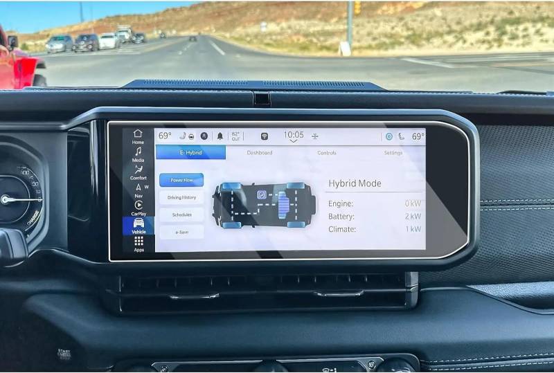 Auto Displayschutz Folie Für Jeep Für Wrangler 2024 12,3 Zoll LCD GPS Navigation Center Control Touchscreen Schutzfolie Aus Gehärtetem Glas Navigation Schutzfolie von XuYingBhd