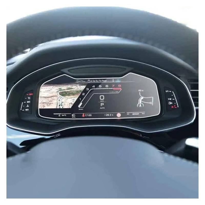 Auto Displayschutz Folie Für Q8 Für Q7 2020 2021 Radio GPS LCD Armaturenbrett Bildschirm Schutz Auto Navigation Gehärtetem Glas Bildschirm Schutz Film Navigation Schutzfolie(Dashboard Film) von XuYingBhd