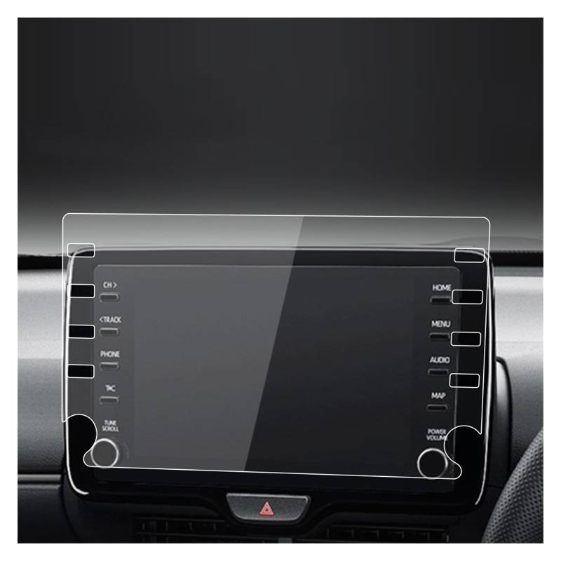 Auto Displayschutz Folie Für Toyota Für Yaris Für Cross Screen Protector 2022 Zentrale ConsoleTempered Glas Schutz Film Navigator Schutz Navigation Schutzfolie(20-21 Yaris C HD) von XuYingBhd