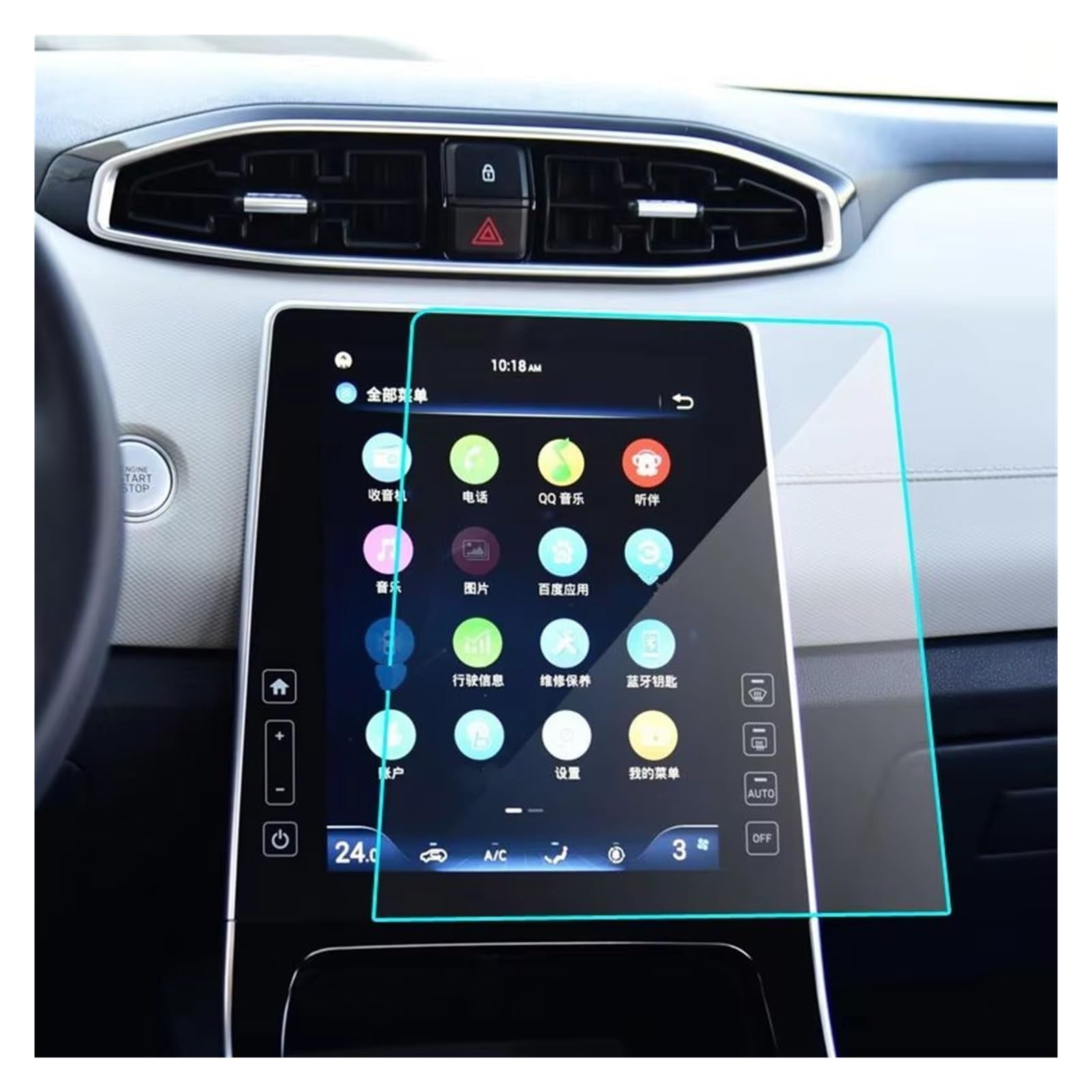 Autonavigationsfilm 10.4 Zoll Auto Gehärtetes Glas Display-schutzfolie Aufkleber GPS Multimedia LCD Schutz Für Hyundai Für IX25 2020 GPS-Displayschutz von XuYingBhd