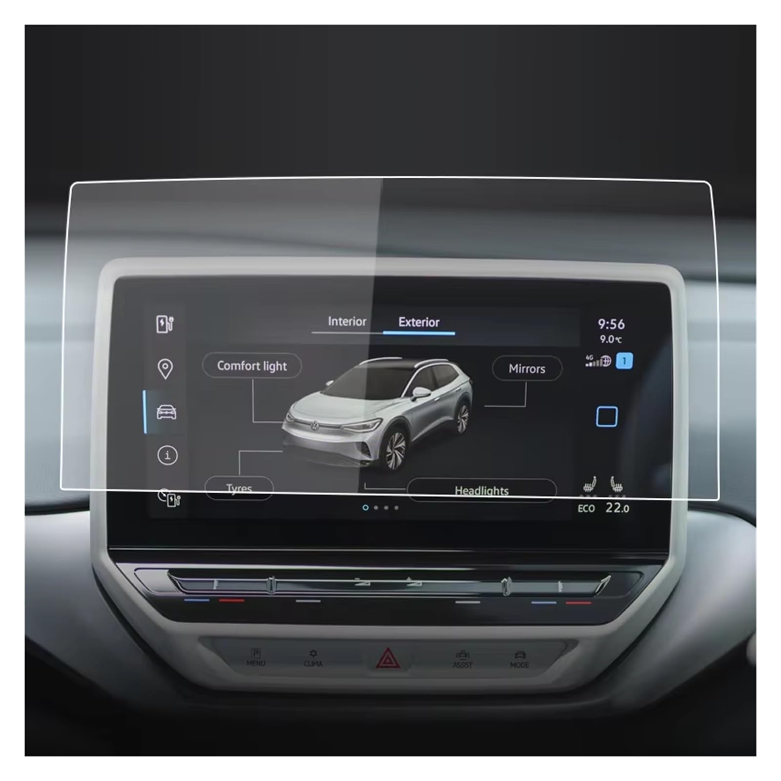 Autonavigationsfilm 12 Zoll Für VW Für ID.4 2021 2022 2023 Auto GPS Display Gehärtetes Glas Display-schutzfolie Auto Aufkleber GPS-Displayschutz(2 HD) von XuYingBhd