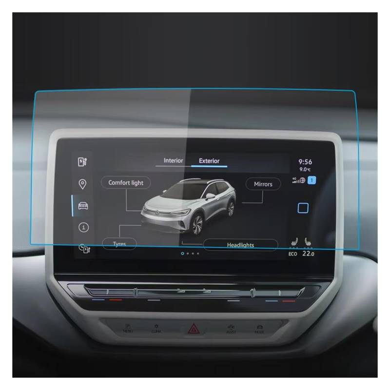 Autonavigationsfilm 12 Zoll Für VW Für ID.4 2021 2022 2023 Auto GPS Display Gehärtetes Glas Display-schutzfolie Auto Aufkleber GPS-Displayschutz(3 Anti-Blue-ray) von XuYingBhd