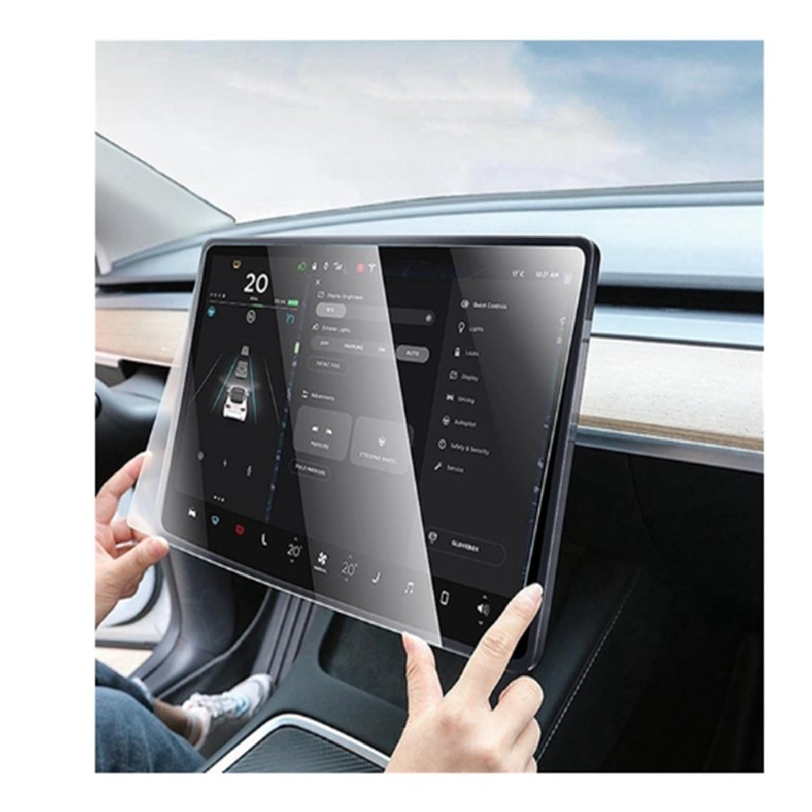 Autonavigationsfilm 9H Matt Gehärtetes Glas Screen Protector Für Tesla Für Modell 3 Y 2023 2022 2021 Center Control Navigation Film GPS-Displayschutz(3 Y-Matte) von XuYingBhd