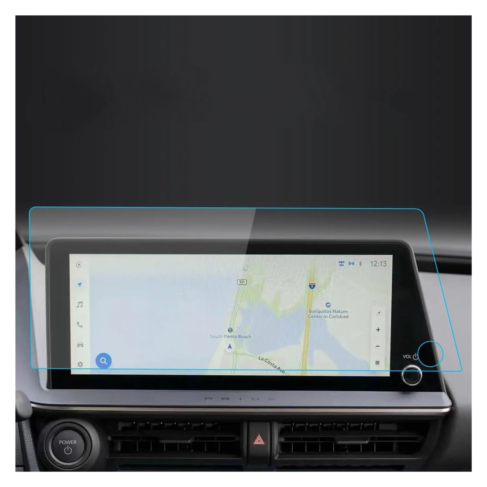 Autonavigationsfilm Auto Zentrale ConsoleTempered Glas Schutz Film Navigator Schutz Film Für Toyota Für Prius 2023 GPS-Displayschutz(23 Prius Blue) von XuYingBhd