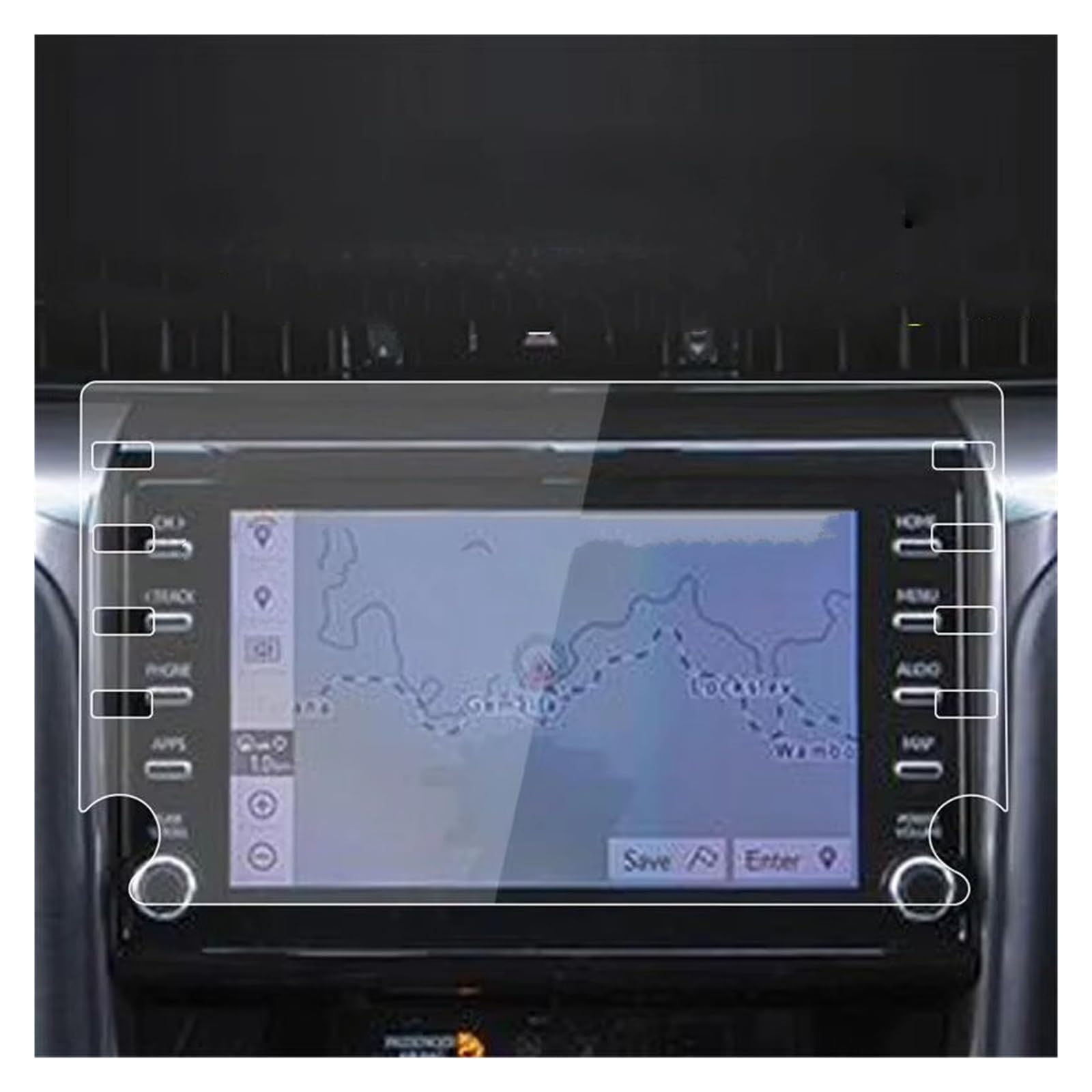 Autonavigationsfilm Displayschutzfolie Aus Gehärtetem Glas Für Toyota Für HiLux 2020 2021 8 Zoll GPS-Navigation Anti-Scratach-Film GPS-Displayschutz von XuYingBhd