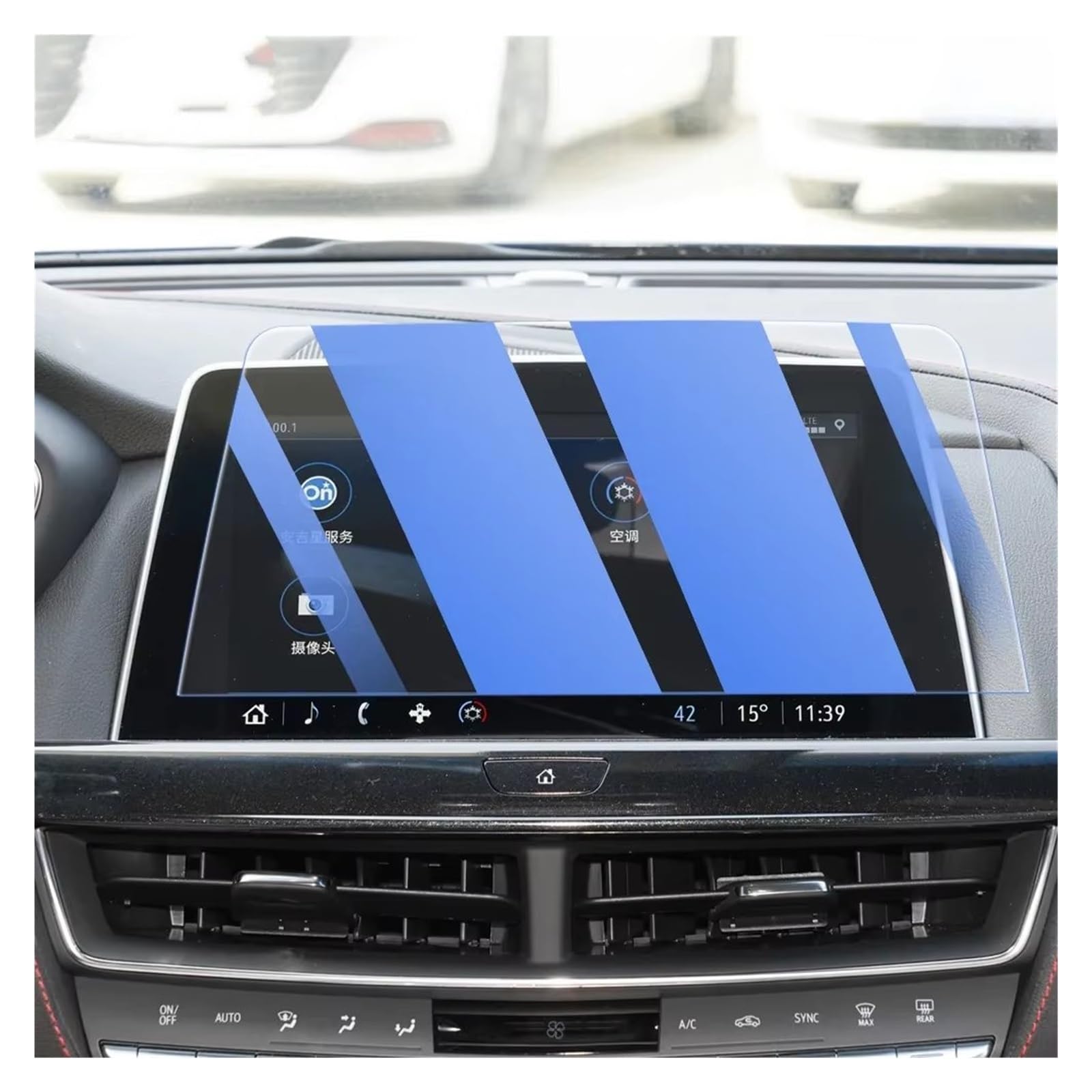 Autonavigationsfilm Für Cadillac Für CT5 2021 2022 2023 Auto GPS Navigation Film LCD Bildschirm Gehärtetem Glas Schutz Film Anti-Scratch Film GPS-Displayschutz(Blue) von XuYingBhd