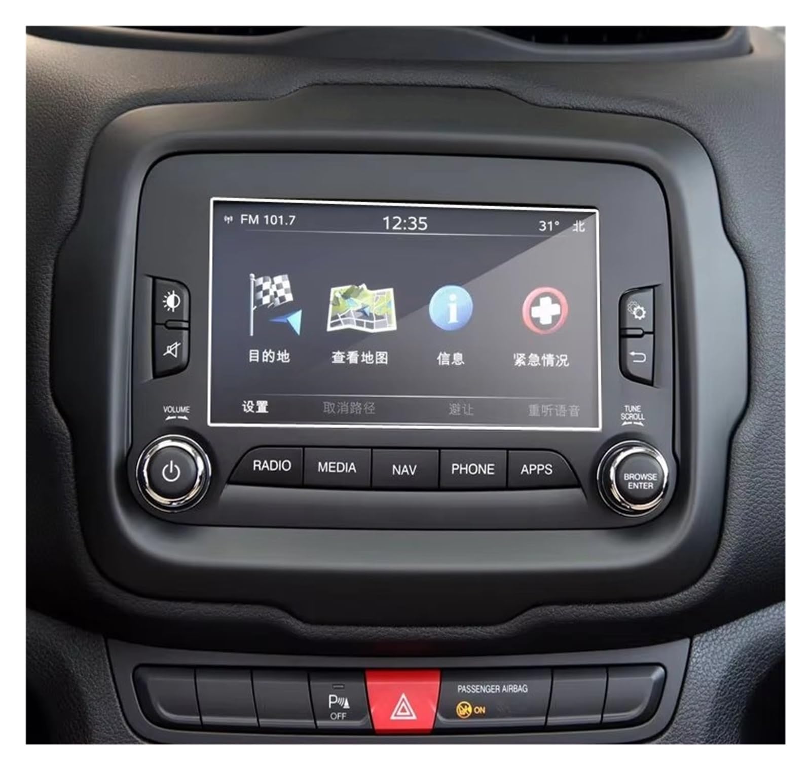 Autonavigationsfilm Für Jeep Für Renegade 2016 2017 6.5 Innen Auto GPS Navigation Gehärtetem Glas Display-schutzfolie GPS-Displayschutz von XuYingBhd