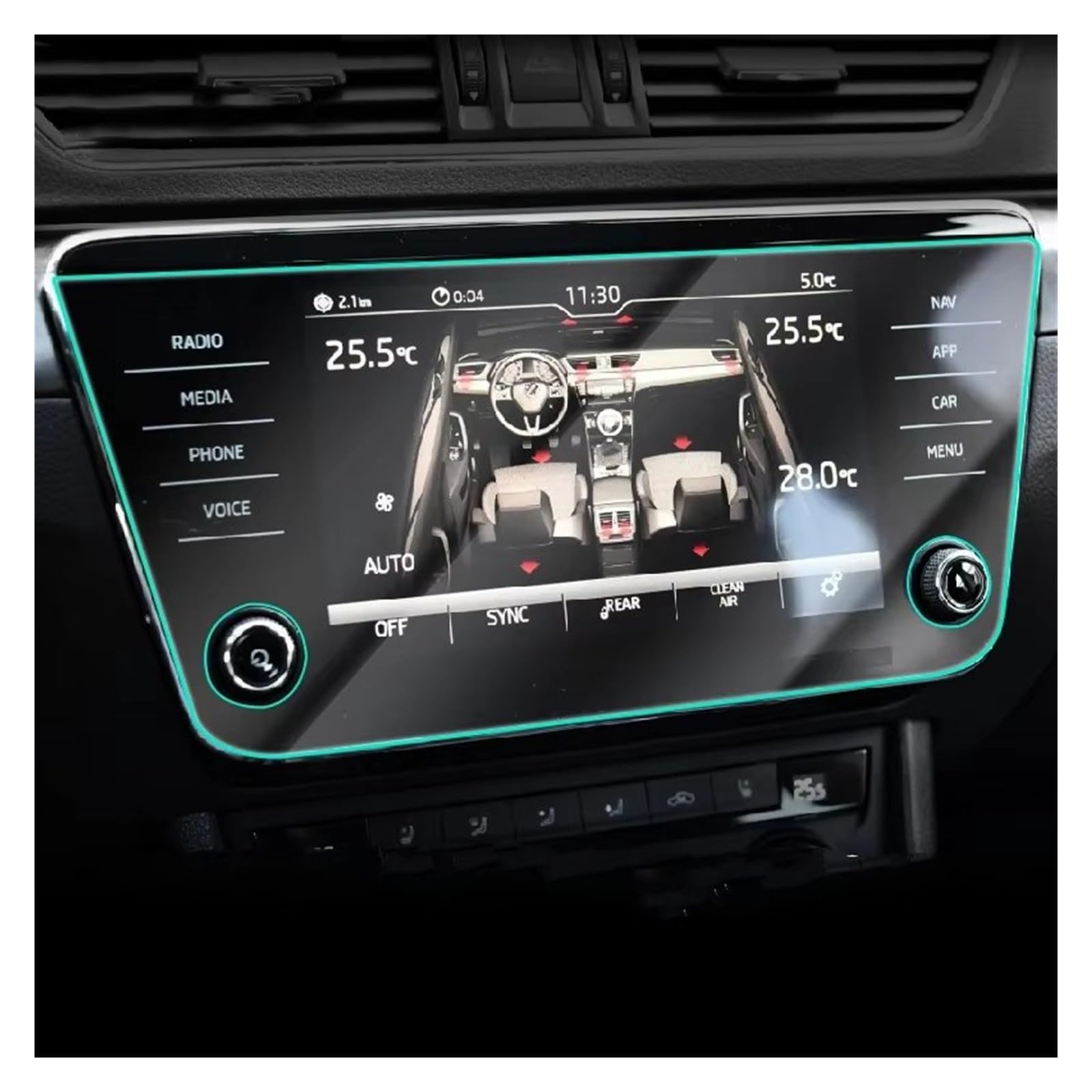 Autonavigationsfilm Für Skoda Für Superb 2018 2019 2020 2021 2022 2023 Auto GPS Navigation Bildschirm Gehärtetem Glas Schutz Film Anti-Scratch GPS-Displayschutz(9.2 Inch 1PCS) von XuYingBhd