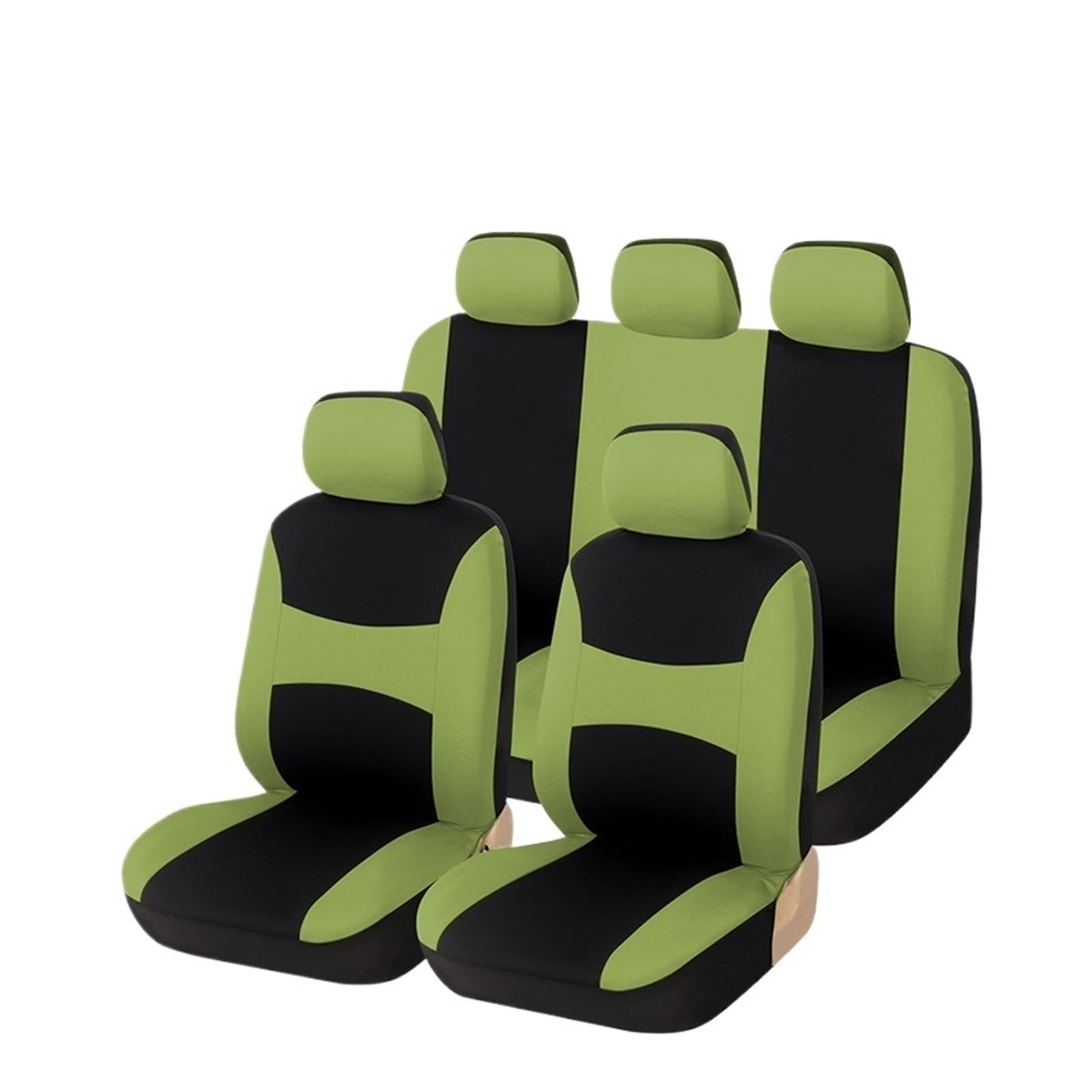 Autositzbezug 5-Sitzer-Autositzbezüge Universal-Autokissenschutz Für Skoda Für Fabia Autozubehör Fahrzeugsitzschutz Van-Sitzbezüge(Green Full Set) von XuYingBhd