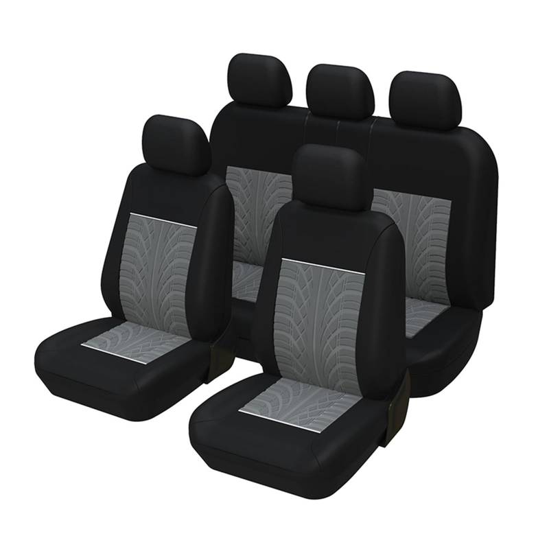 Autositzbezug Autositzbezüge Komplettes Set Mit Geteilter Sitzbank Autositzschutz Für Ford Für Focus Van-Sitzbezüge(Gray) von XuYingBhd