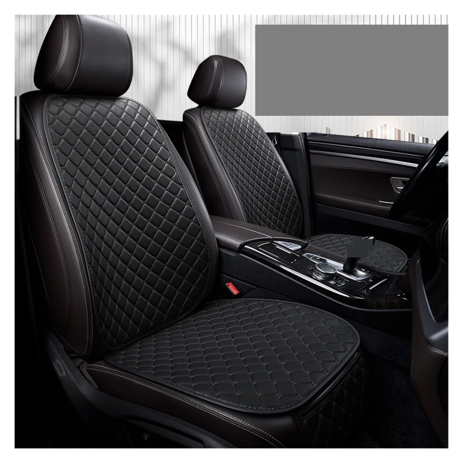 Autositzbezug Autositzbezug Kissen Zubehör Innenraum Sitzschutz Für Peugeot 208 Van-Sitzbezüge(Black 2 Seat) von XuYingBhd