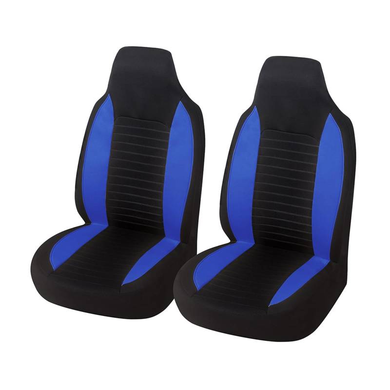 Autositzbezug Schalensitzbezüge Für Vorne Und Hinten Universell 2+1 Autositzschutz Für Hinten Für Peugeot 107 Van-Sitzbezüge(2pcs Blue) von XuYingBhd