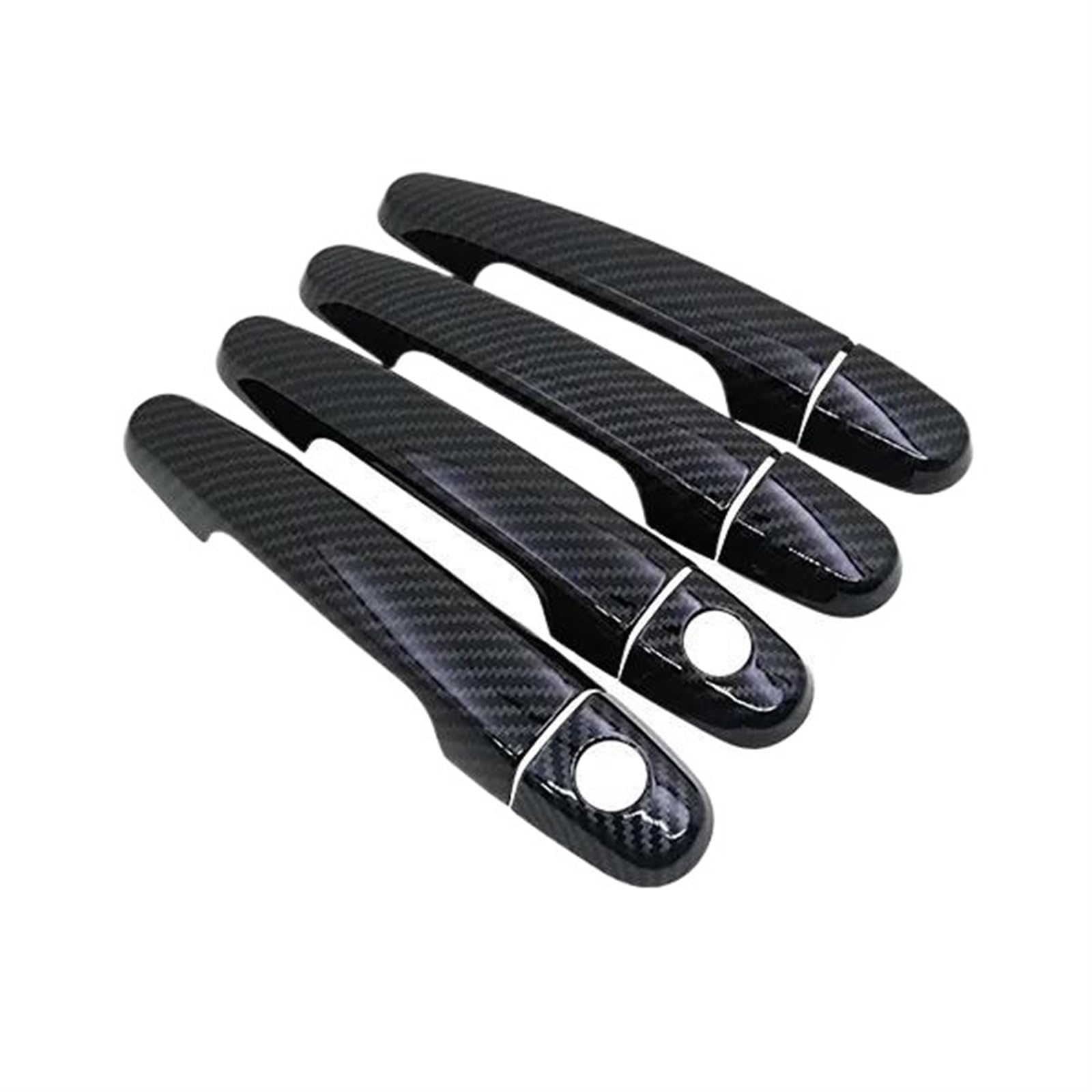 Türgriff Für Toyota Für Corolla Für Rumion Für Rukus 2007~2015 Auto Aufkleber Trim Set Chrom Schwarz Carbon Faser Außentür Griff Abdeckung Außentürgriff(Handle 2 Keyhole) von XuYingBhd