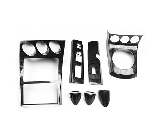 XuYingBhd Zentralsteuerung Schalttafel Trim Cover Für Nissan Für 350Z Z33 2003 2004 2005 2006 Rechtslenker ABS Carbon Faser Stil Innen Dekoration Borte Aufkleber (Size : 7) von XuYingBhd