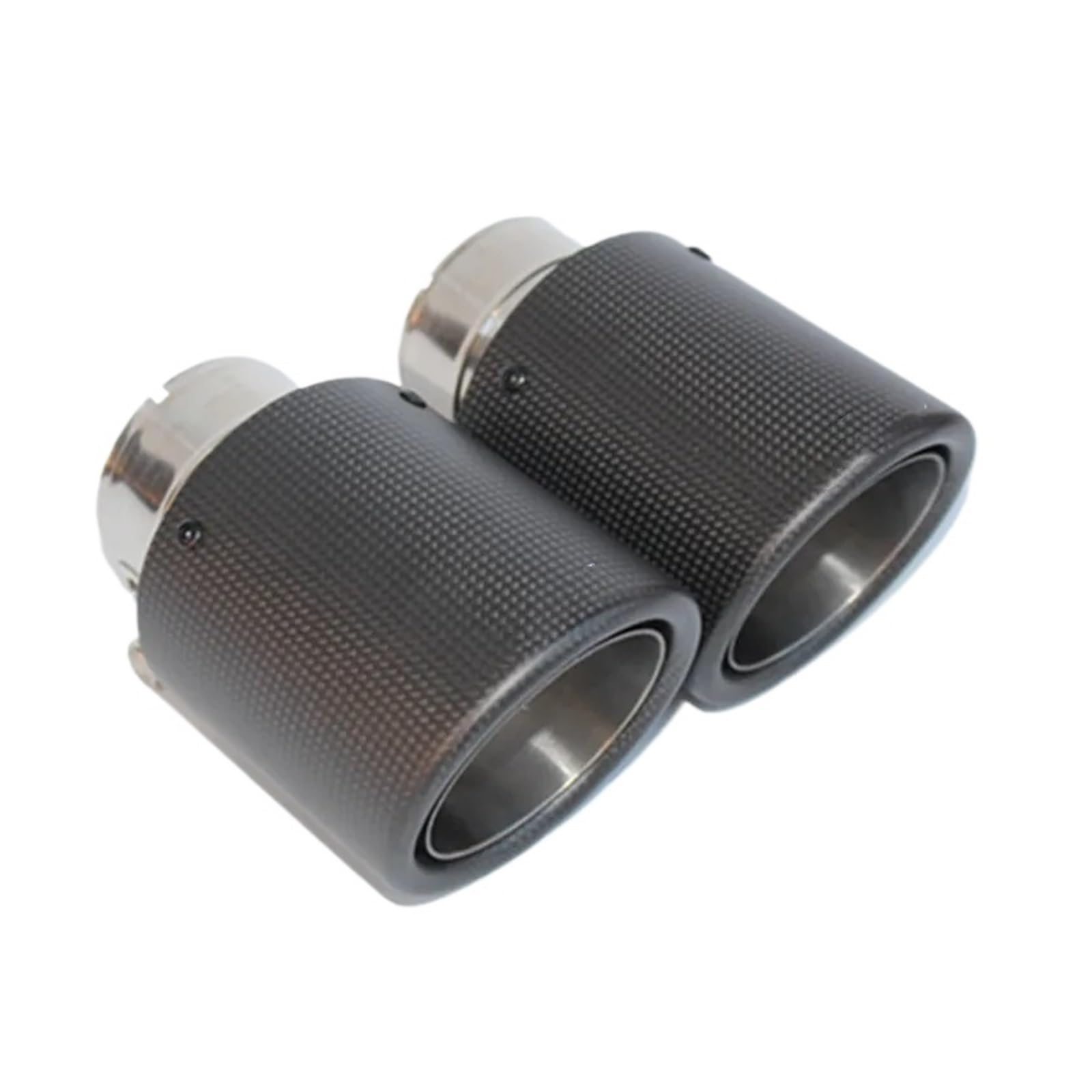 auspuffblende 2X Universal Carbon Fiber Exhaust Tip Muffler End Pipes Car Accessories For M Azda Schalldämpfer(63MM IN 76MM OUT) von XuYingBhd