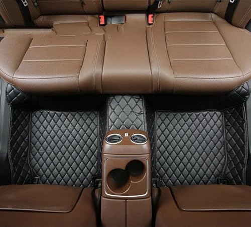 rutschfeste Allwetter Automatte 1Pc Custom Auto Fußmatten Teppich Boden Liner Leder Für Hyundai Für Palisade 2021 2022 2023 Autofußmatten(Back Row-Black) von XuYingBhd