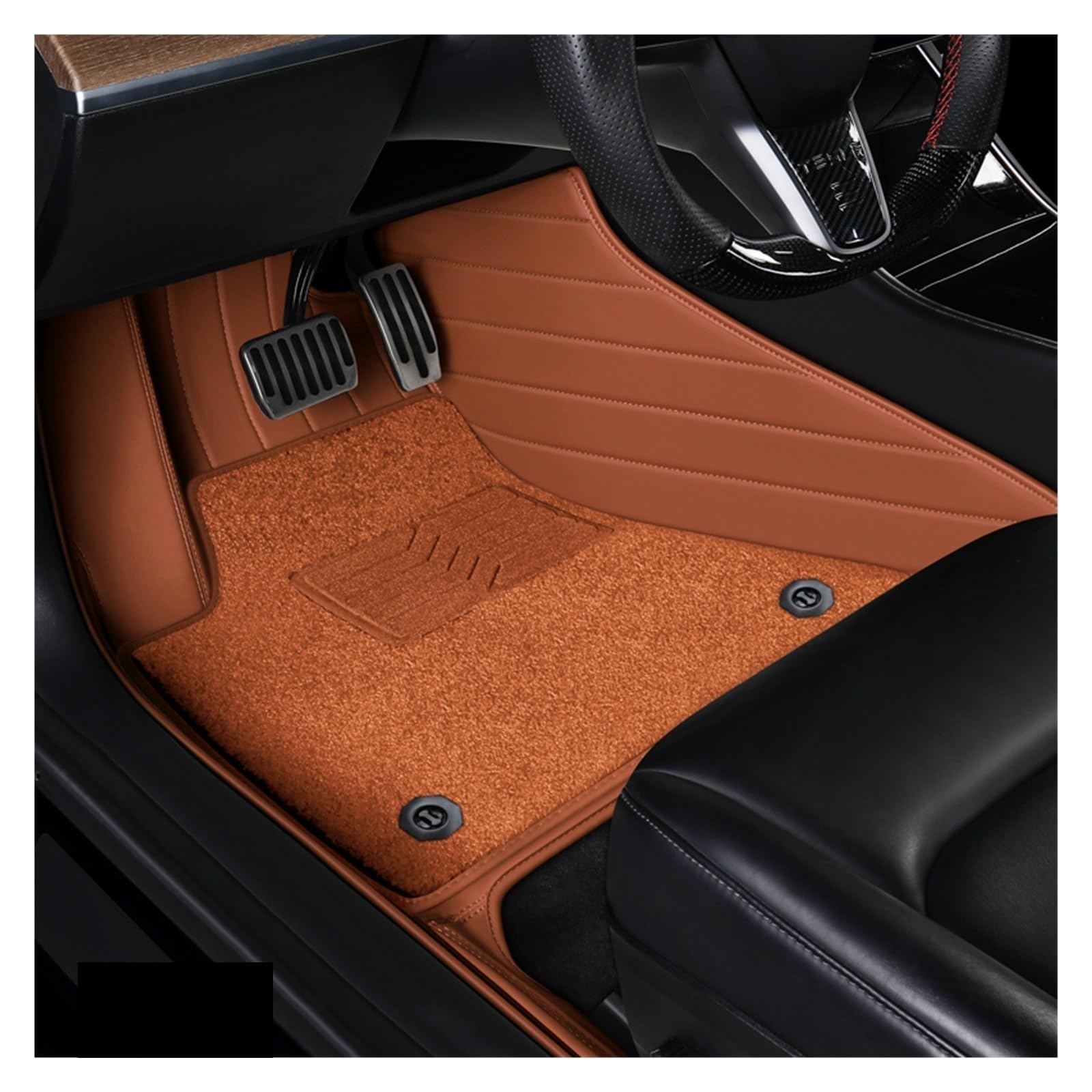 rutschfeste Allwetter Automatte Auto-Fußmatten Komplettes Set Mit Innenausstattung Für Chevrolet Für Orlando 2012 2012 2014 Autofußmatten(Brown) von XuYingBhd