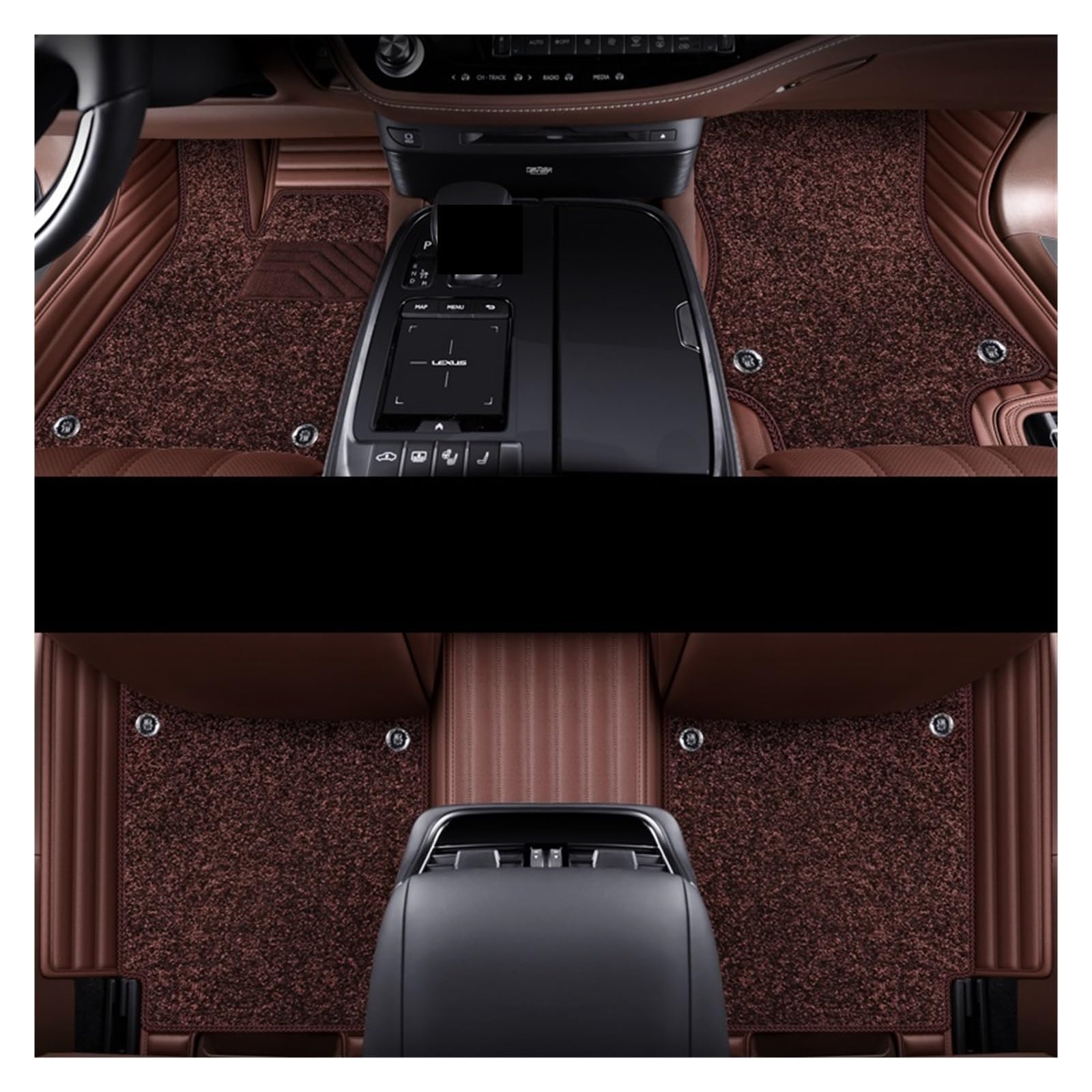 rutschfeste Allwetter Automatte Auto-Fußmatten Teppiche Styling Innenausstattung Für Range Für Rover Für Sport 2014 2016 2018 2020 2021 Autofußmatten(Double coffee2) von XuYingBhd