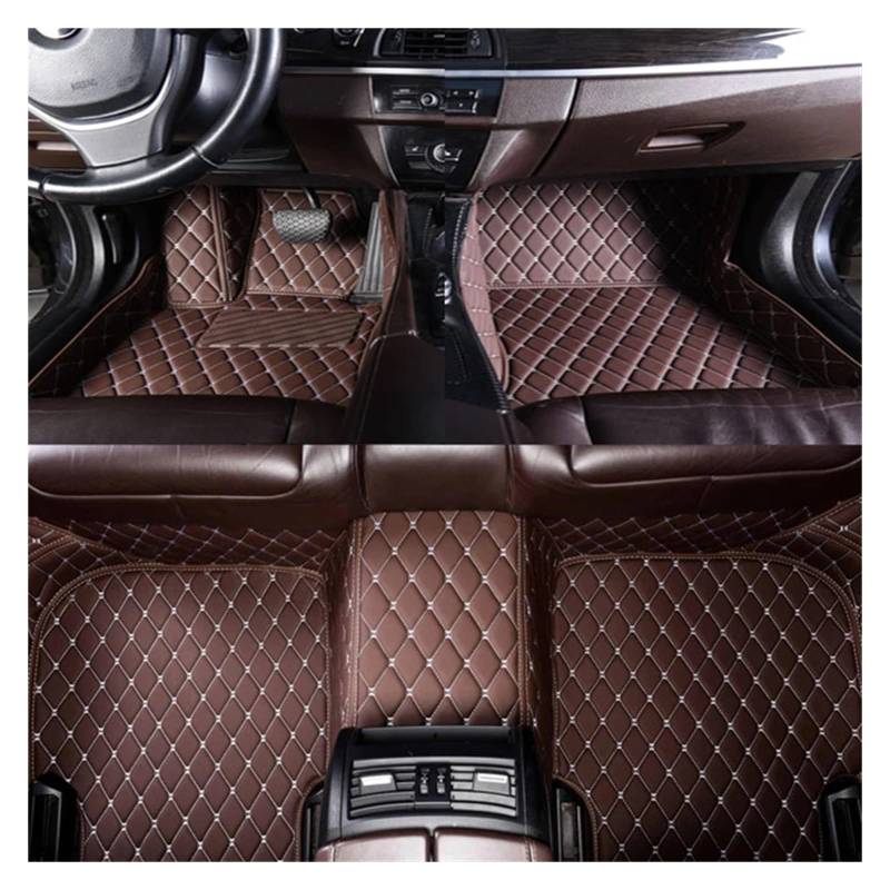 rutschfeste Allwetter Automatte Custom Car Fußmatten Spezieller Lederteppich Wasserdicht Für Hyundai Für Azera 2011 2012 2013 2014 2015 2016 2017 Autofußmatten(Brown) von XuYingBhd