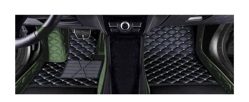 rutschfeste Allwetter Automatte Maßgeschneiderte Auto-Bodenmatten-Bodeneinlagen Mattenteppich Für Chevrolet Für Camaro 2010 2011 2012 2013 Autofußmatten(Black with Green) von XuYingBhd