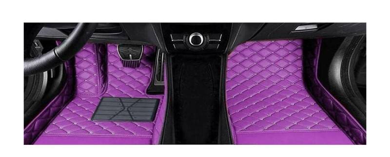 rutschfeste Allwetter Automatte Maßgeschneiderte Auto-Fußmatten Bodenmatten Teppiche Für Skoda Für Kodiaq 2017 2018 2019 2020 2021 Autofußmatten(Purple) von XuYingBhd