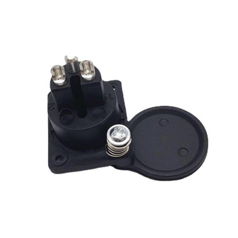 Xuanxi Mobility Scooter Panel Mount Port Female Plug Socket Easy Installation Auto Ersatzteil 3 Pin Socket Connector von Xuanxi