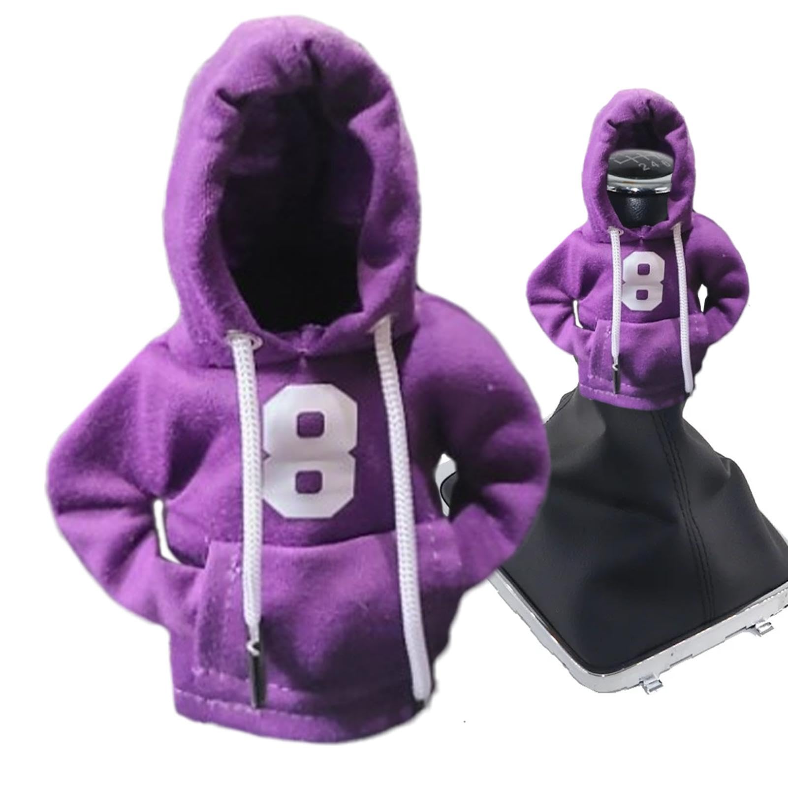 Xvilmaun Mini-Hoodie für Auto-Schalthebel, Auto-Schaltknauf-Hoodie - Lustiger Auto-Gangschaltung-Hoodie | Rutschfestes Winter-Warm-Schaltknauf-Pullover-Shirt, verstellbares Automobil-Innenzubehör für von Xvilmaun