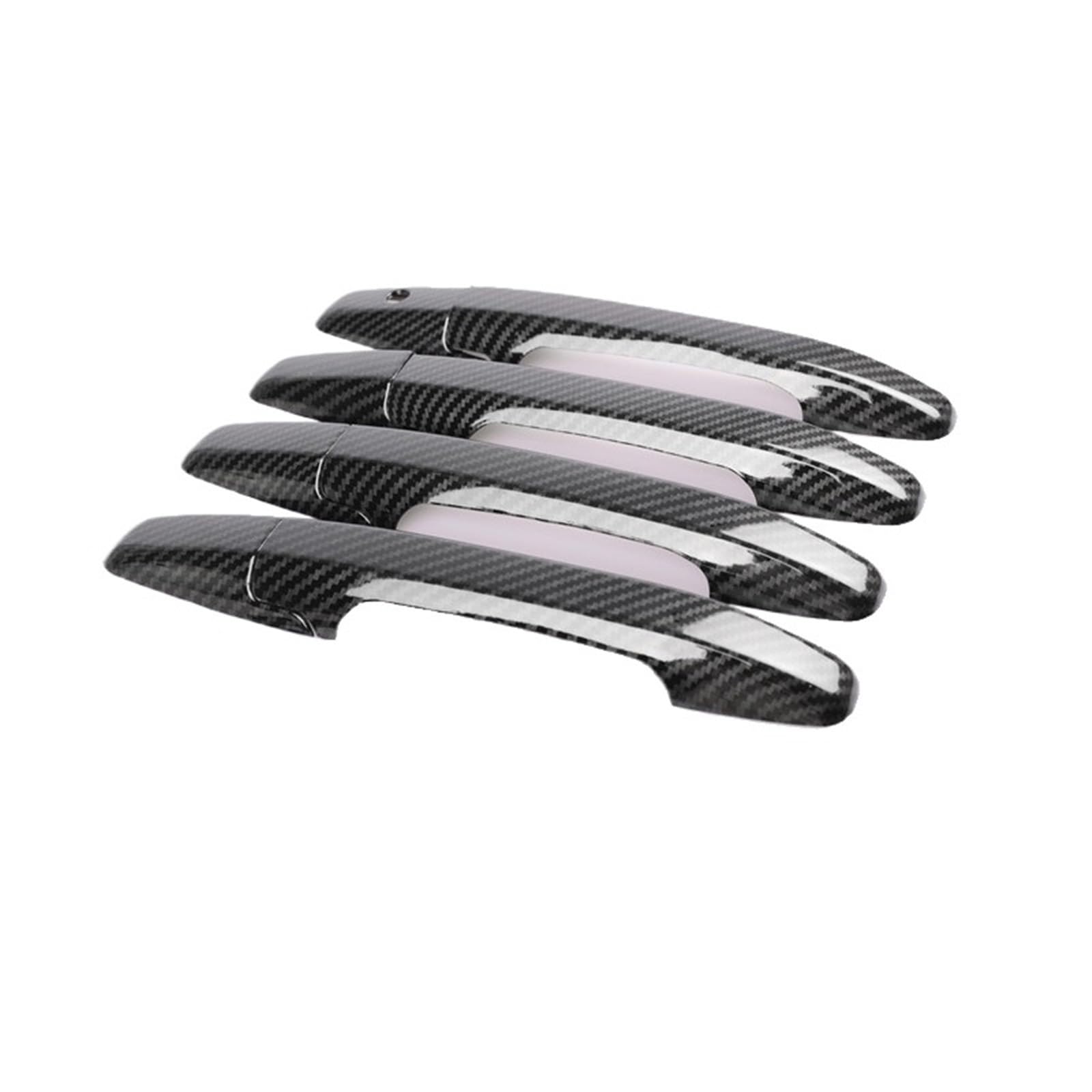 Auto Außentürgriff Für Civic 8 2006 2007 2008 2009 2010 Chrom Auto Türgriff Abdeckung Trim Carbon Fiber Auto-Styling Außen Teile Zubehör Türgriff Beifahrerseite(Carbon Fiber 4pcs) von Xwthsch