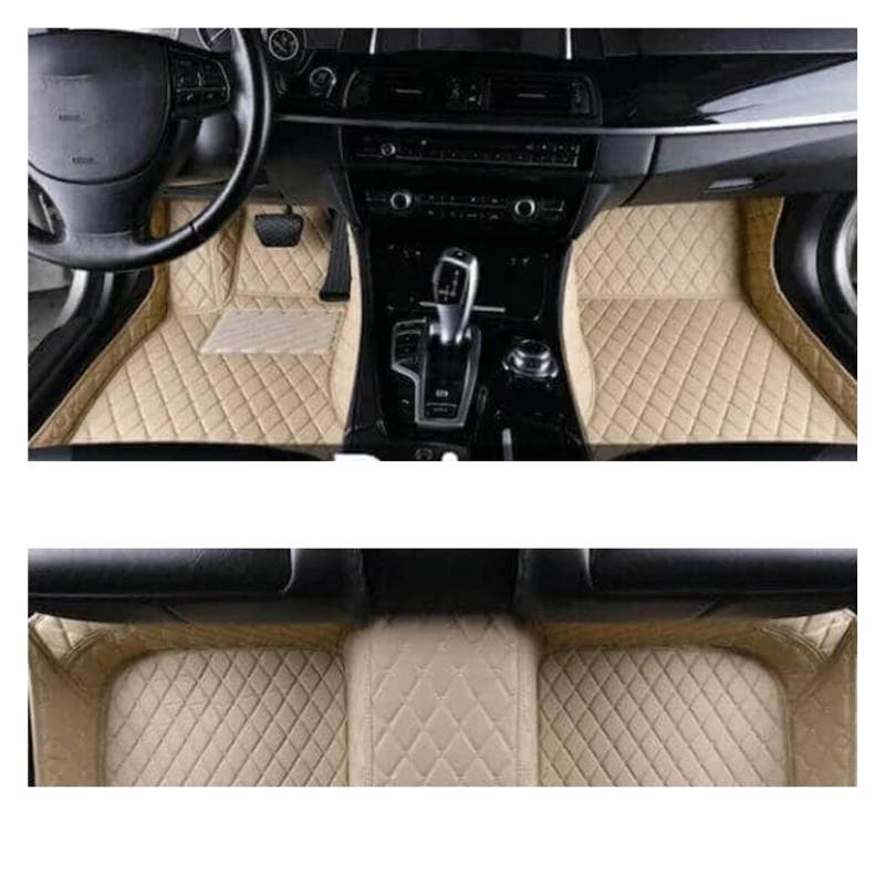 Auto Fußmatten Für Benz Für GLA Für EQA H247 2021 2022 2023 Wasserdichtes Komplettset Zubehör Innenausstattung Automatten Boden Fussmatten Auto(Beige 1set,RHD) von Xwthsch