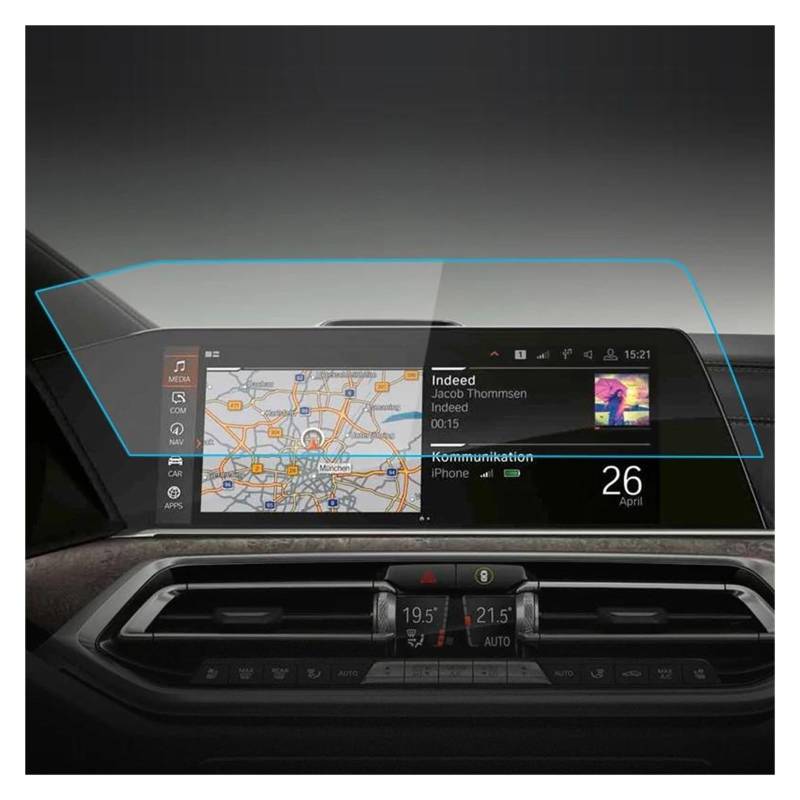 Auto Displayschutzfolie 12,3 Zoll Für X7 2019-2022 Dashboard Navigation Membran Auto GPS Display Gehärtetes Glas Display-schutzfolie Auto Aufkleber Navigation Schutzfolie(A Anti-Blue-ray) von Xxiucj