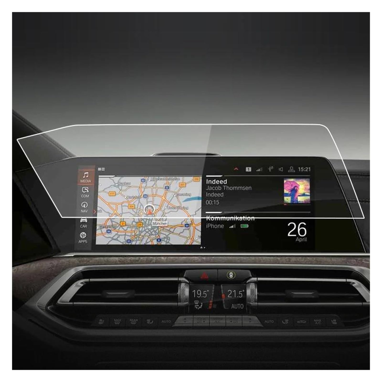 Auto Displayschutzfolie 12,3 Zoll Für X7 2019-2022 Dashboard Navigation Membran Auto GPS Display Gehärtetes Glas Display-schutzfolie Auto Aufkleber Navigation Schutzfolie(HD) von Xxiucj