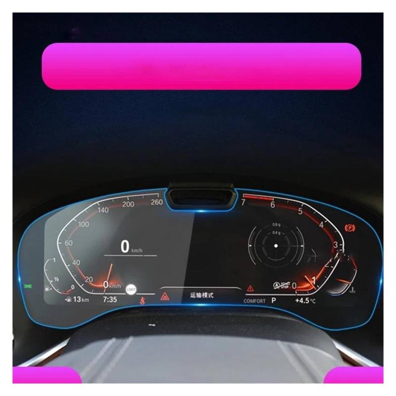 Auto Displayschutzfolie Für 5 Serie G30 525 530 Gehärtetes Glas GPS Navigation Und Instrument Bildschirm Innen Zubehör Auto Screen Protector Film Navigation Schutzfolie(20 Camera Hole) von Xxiucj