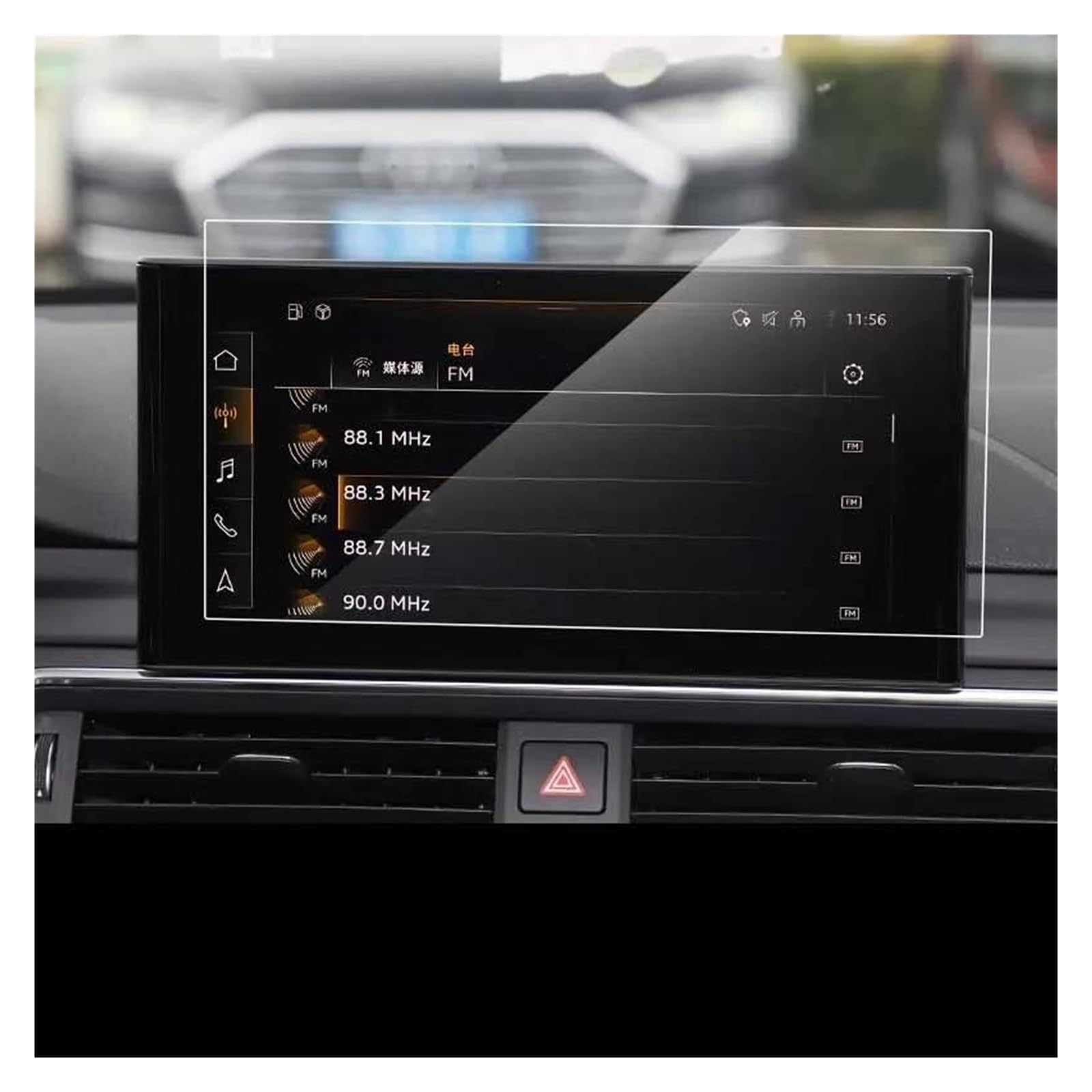 Auto Displayschutzfolie Für A4/A4L 2020-2021 GPS Navigation Gehärtetem Glas Screen Protector Abdeckung Schutz Film Gehärtetes Glas Auto Zubehör Navigation Schutzfolie(20-21 10.1 inch) von Xxiucj