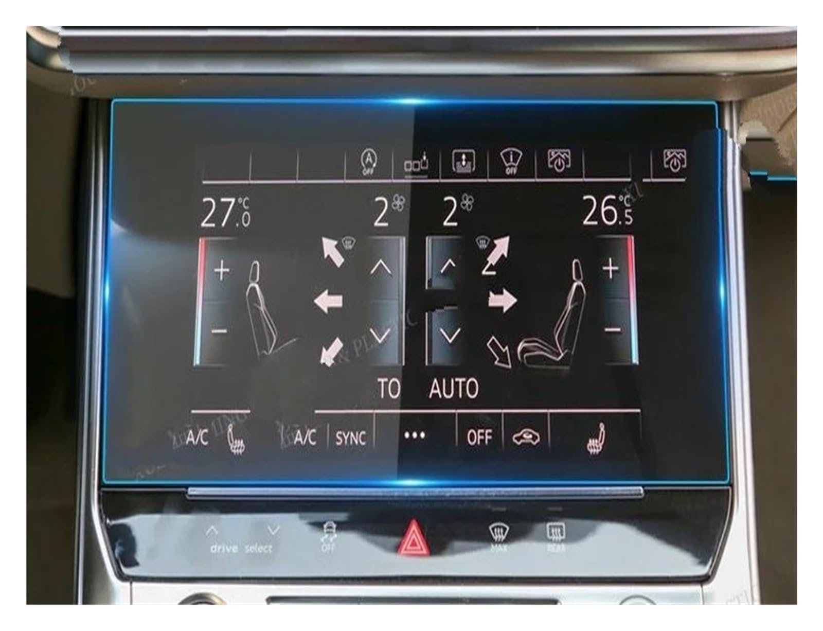 Auto Displayschutzfolie Für A6 Für A7 2019 2020 Auto Multimedia System Touchscreen 9H Gehärtetem Glas Bildschirm Schutz Film Screen Protector Navigation Schutzfolie(Air Conditioner Film) von Xxiucj