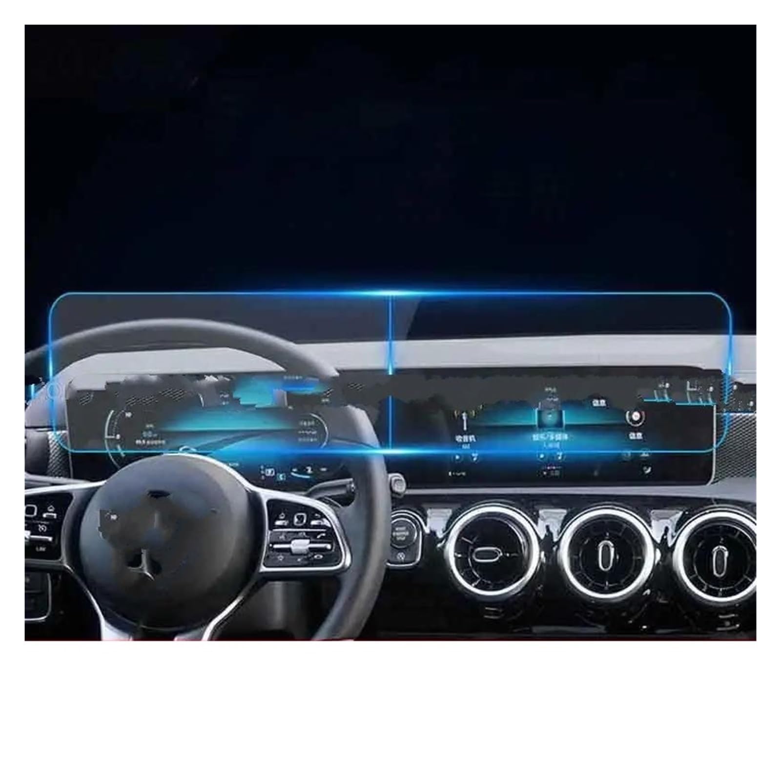 Auto Displayschutzfolie Für Benz Für EQA 2021 2022 Auto GPS Navigation Film Auto Innen Accessoriers Gehärtetem Glas Schutz Bildschirm Navigation Schutzfolie von Xxiucj