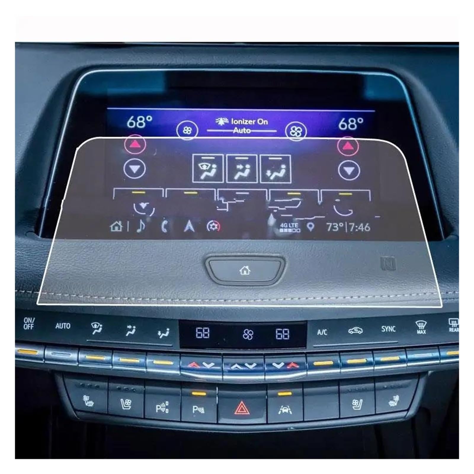 Auto Displayschutzfolie Für Cadillac Für XT4 2019 2020 2021 2022 2023 Auto Navigation Auto Innen Zubehör Gehärtetem Glas Screen Protector Film Navigation Schutzfolie von Xxiucj