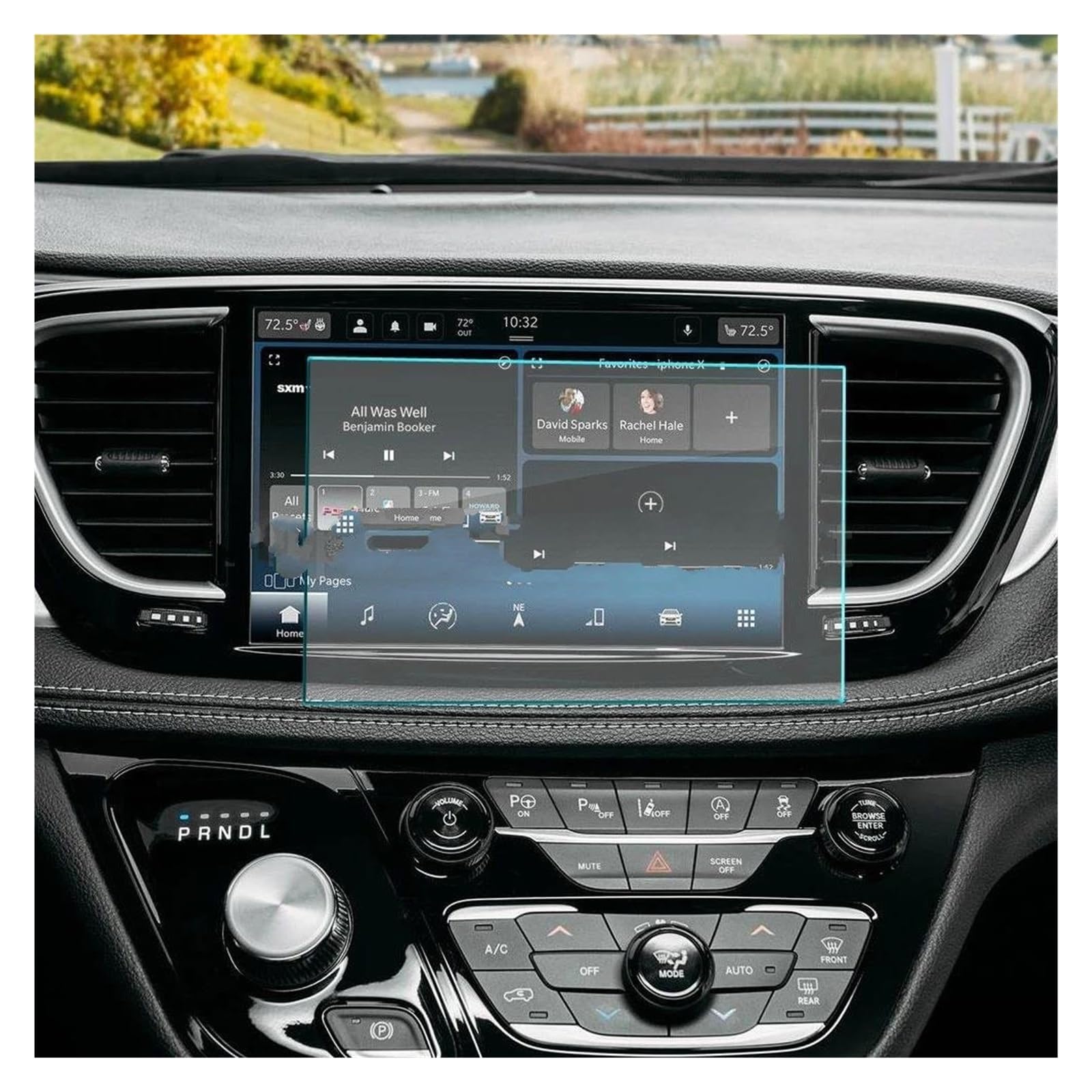 Auto Displayschutzfolie Für Chrysler Für Pacifica Für Touring 2021 10,1 Zoll Auto Radio GPS Navigation Innen Zubehör Gehärtetem Glas Screen Protector Film Navigation Schutzfolie von Xxiucj