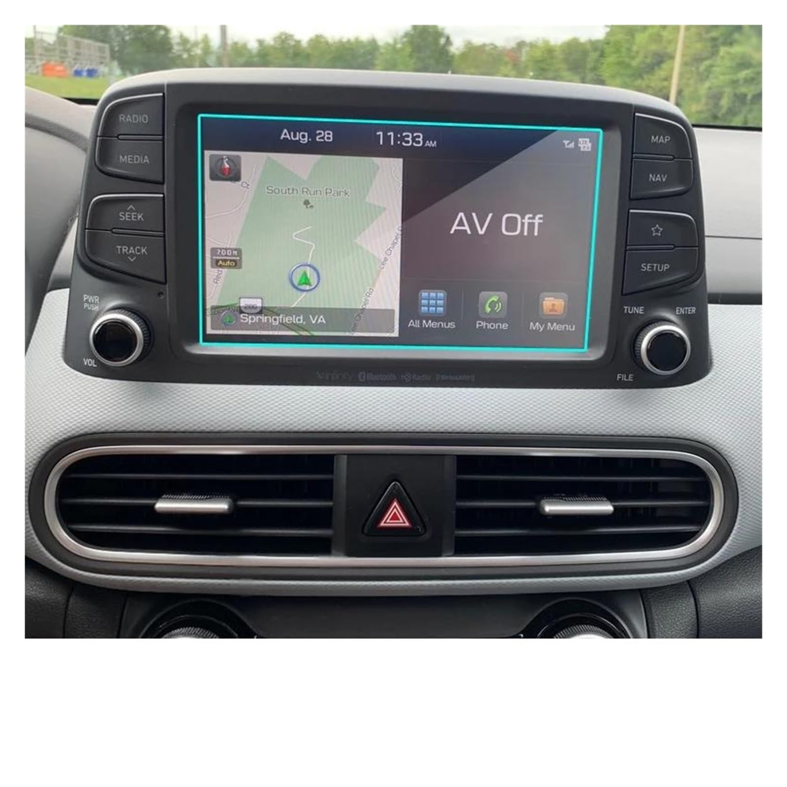 Auto Displayschutzfolie Für Hyundai Für Kona Für Ultimative 2018 2019 2020 7 Zoll 8 Zoll Auto GPS Navigation Gehärtetem Glas Bildschirm Stahl Schutz Film Navigation Schutzfolie(8 inch) von Xxiucj