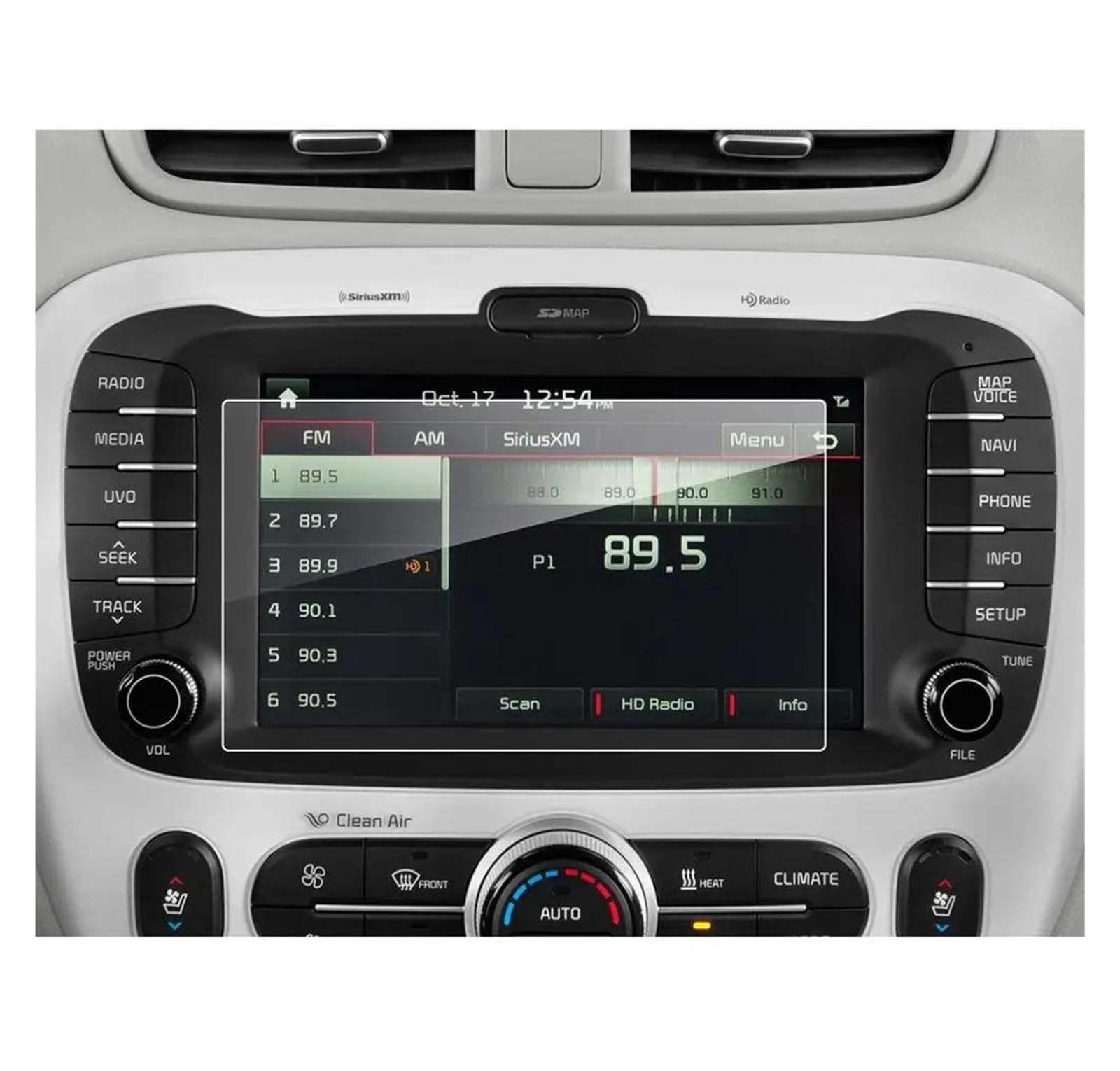 Auto Displayschutzfolie Für Kia Für Soul 8 Zoll 2014 2015 2016 2017 2018 Screen Protector Auto Navigation Display Bildschirm Auto Innen Schützen Zubehör Navigation Schutzfolie(8 inch) von Xxiucj